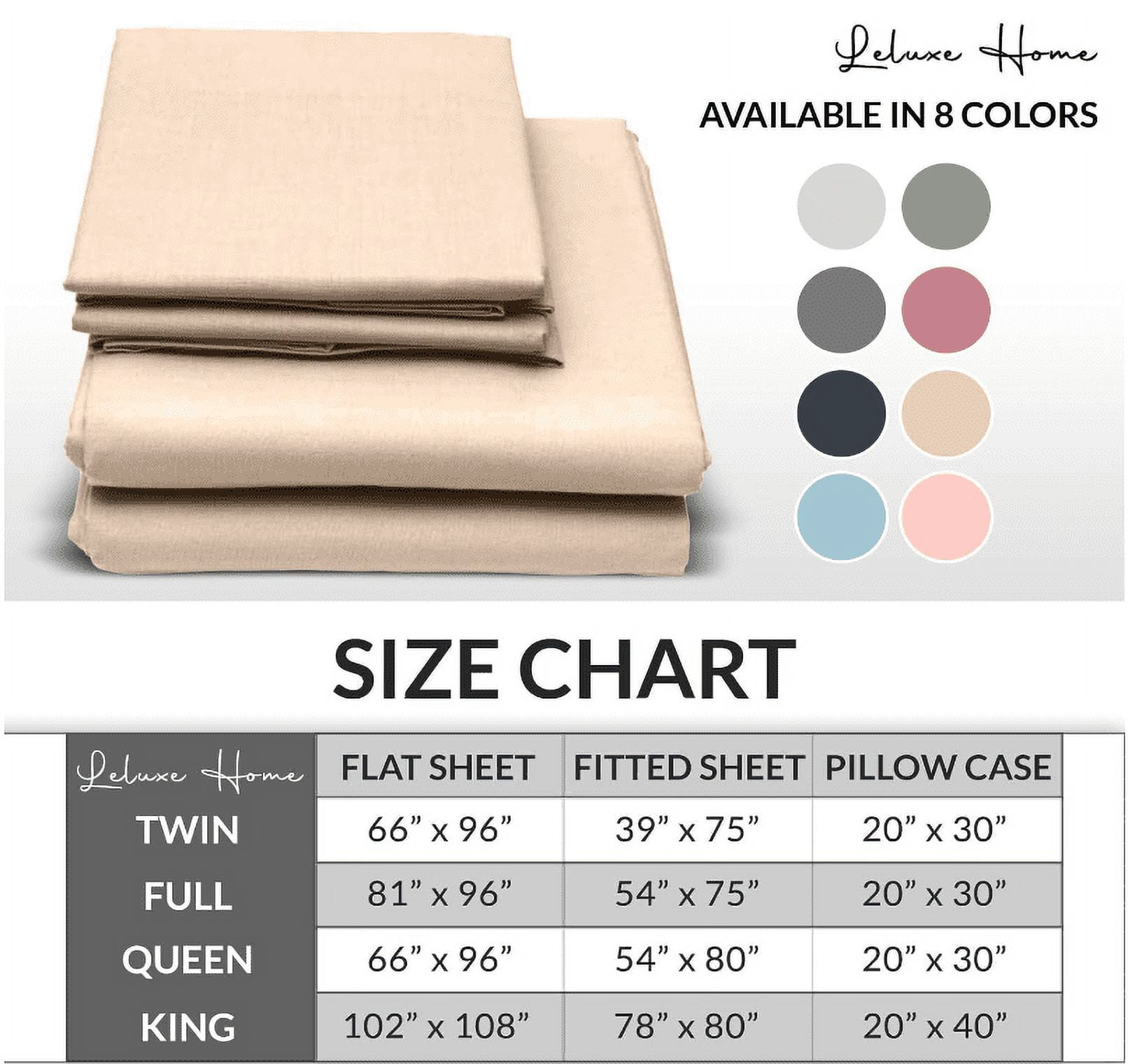 Cooling Sateen 4-Piece Full Pink Sheet Set - Cooling, Wrinkle-Free - Breathable Egyptian Cotton Flat & Fitted Sheets Detail
