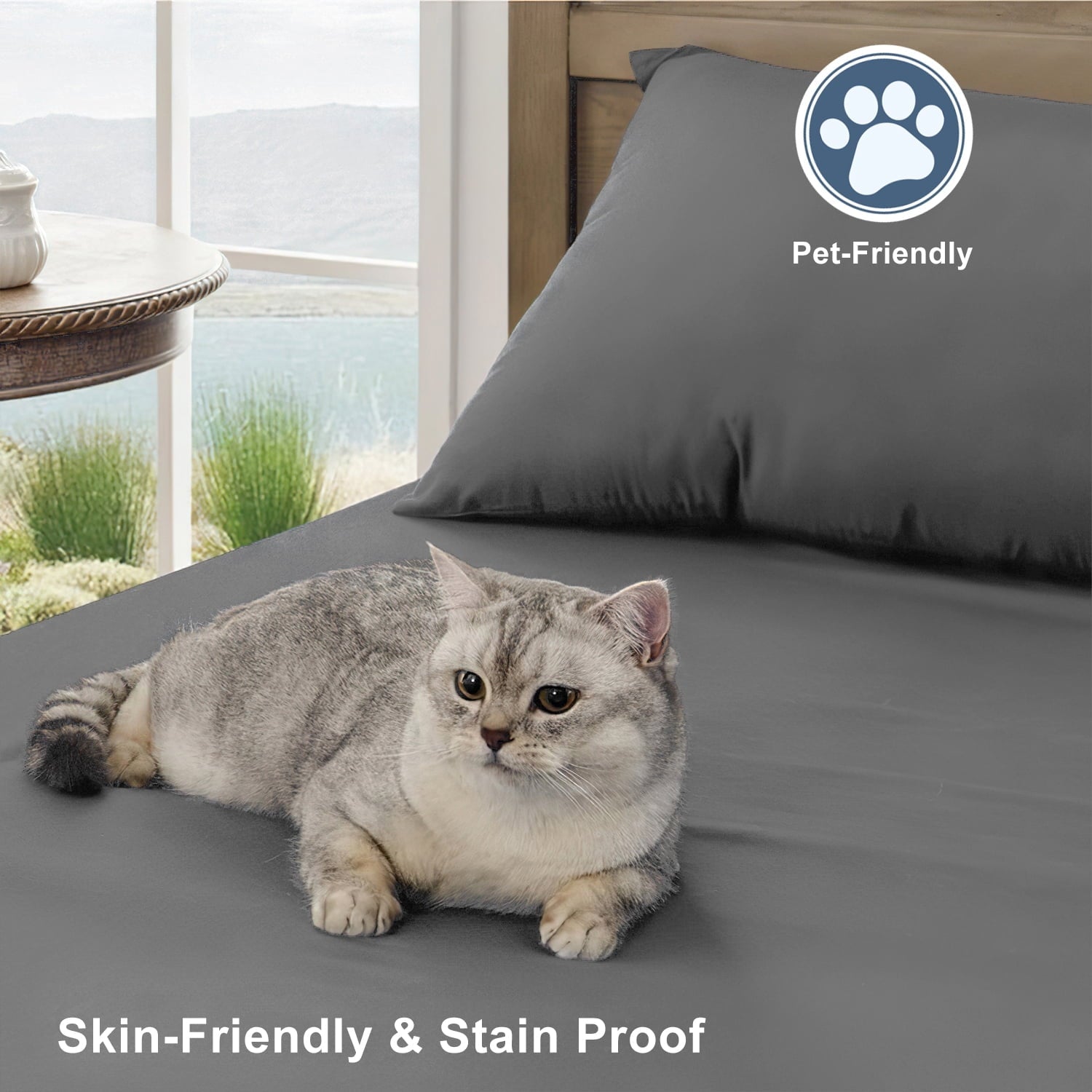 Breathable Luxury Size, Microfiber Cooling , Breathable & Hypoallergenic 4 Pieces Luxury Soft Sheet Set, Mattress Fitted up... - Luxury Bed Sheet Set with Deep Pockets Detail