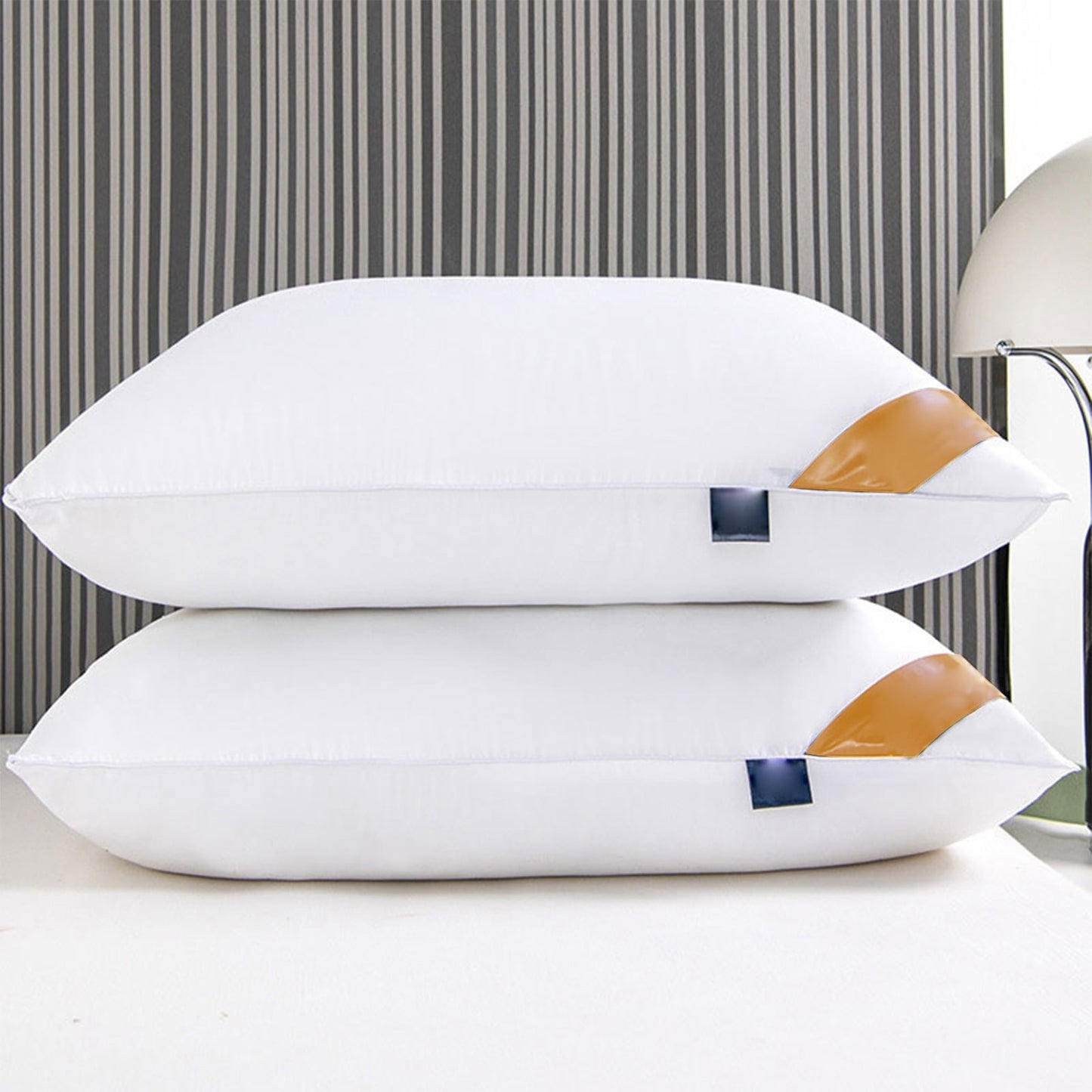 Fluffy Shredded Pillows Set of 2 - White Pillows 2 Pack Hotel Quality Bed Pillows for Sleeping Soft and Supportive Pillows for Side, ... - Hotel Quality Plush Sleeping Pillows Detail