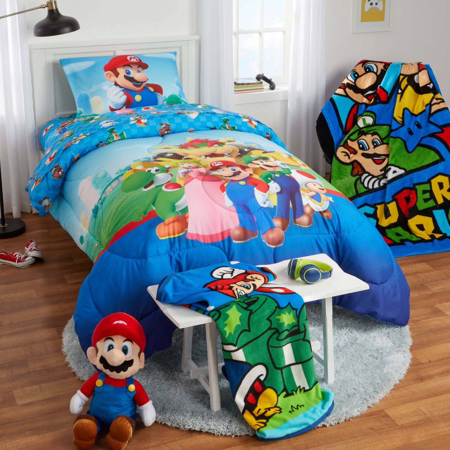 Hypoallergenic Cloud Kids Comforter and Pillowcase, 2-Piece Set, Twin/Full, Reversible - Hypoallergenic Ultra-Fluffy Quilt for Winter Detail