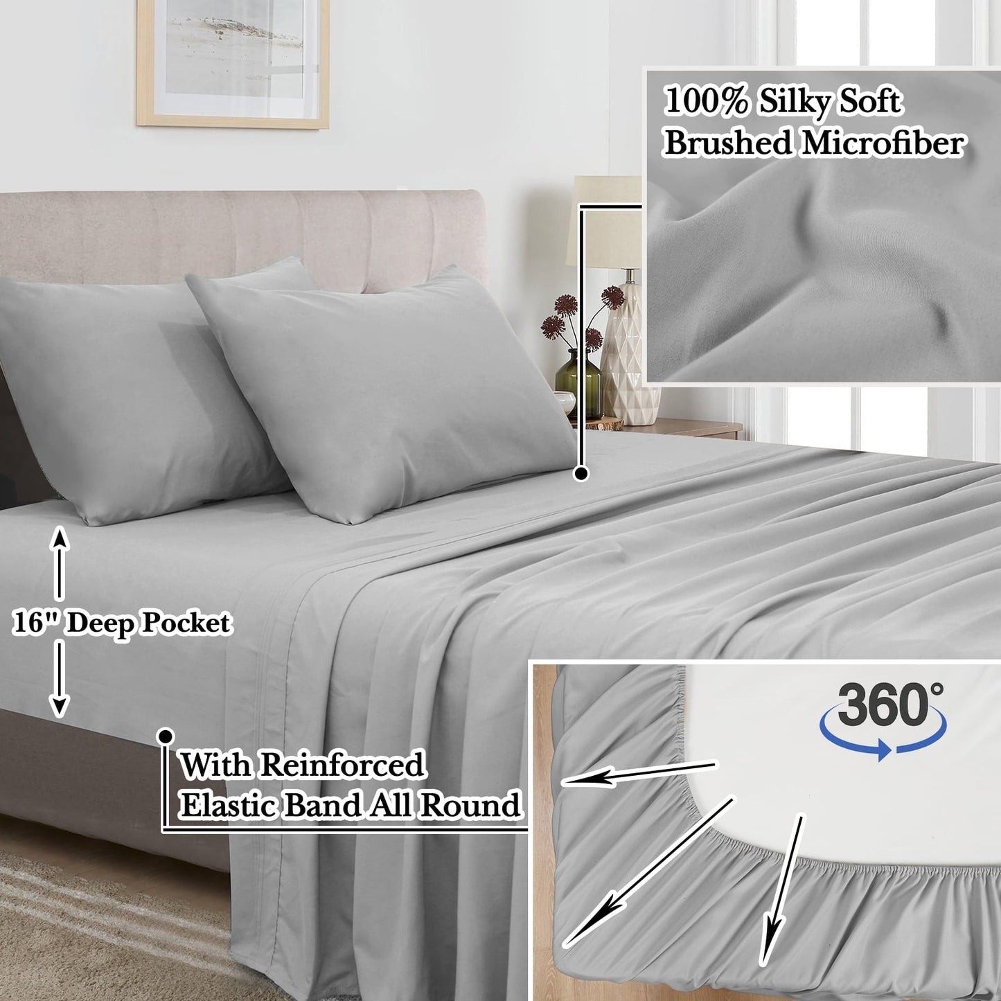 Heavyweight Warmth 7 Pieces Printed King Comforter Set, Lightweight Reversible Botanical Bedding Set Include Comforter, Pillow Shams, Fl... - All-Season Down Alternative Comforter Insert Detail