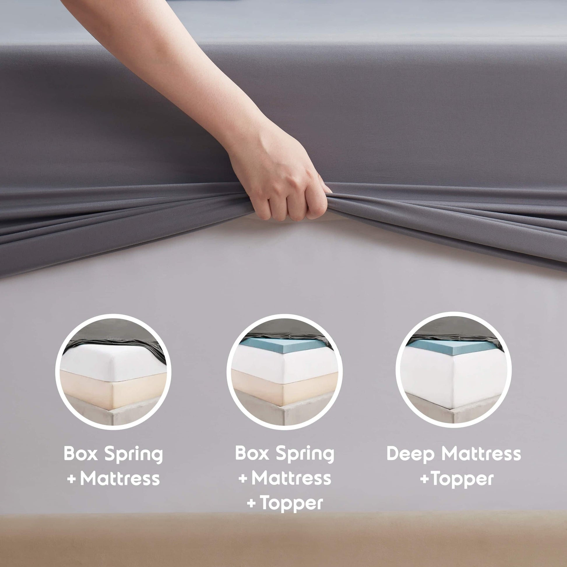 Wrinkle-Resistant Queen Sheets Set, 1800 Series Extra Deep Pocket Sheets Queen Soft Microfiber Bed Sheets, 4 Piece Queen Sheet sets - Cooling Hotel Quality Bedding Sheets and Pillowcases Detail