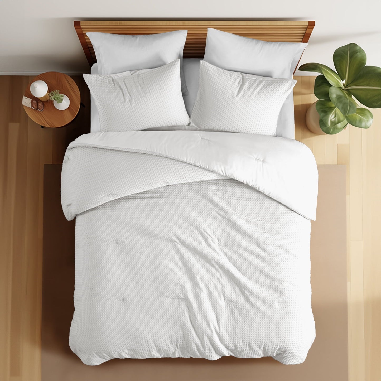 Luxurious Quilted Comforter Sets Twin/Twin-XL, 2 Piece Soft Bedding Sets, Off-White Comforter Bed Set with Pillow Shams - Cloud-Like Soft Lightweight Bed Comforter Detail