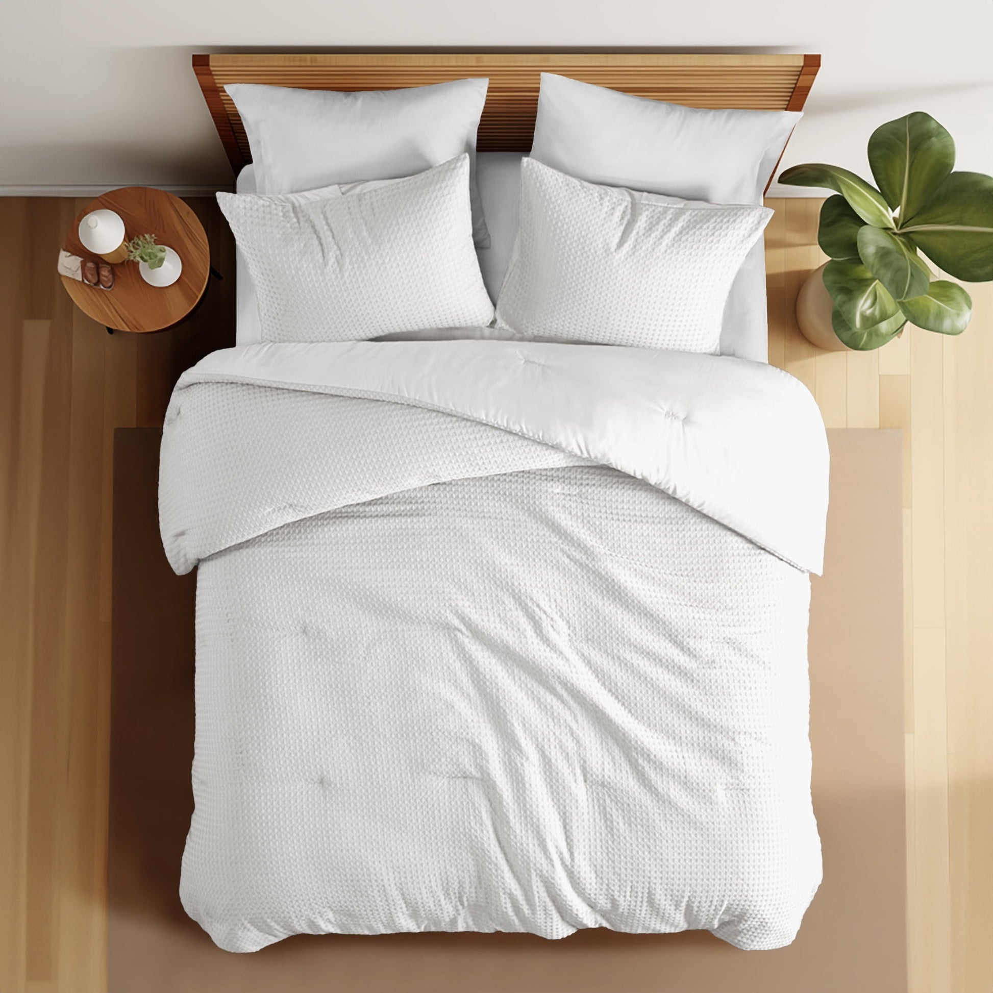 Luxurious Quilted Comforter Sets Twin/Twin-XL, 2 Piece Soft Bedding Sets, Off-White Comforter Bed Set with Pillow Shams - Cloud-Like Soft Lightweight Bed Comforter Detail
