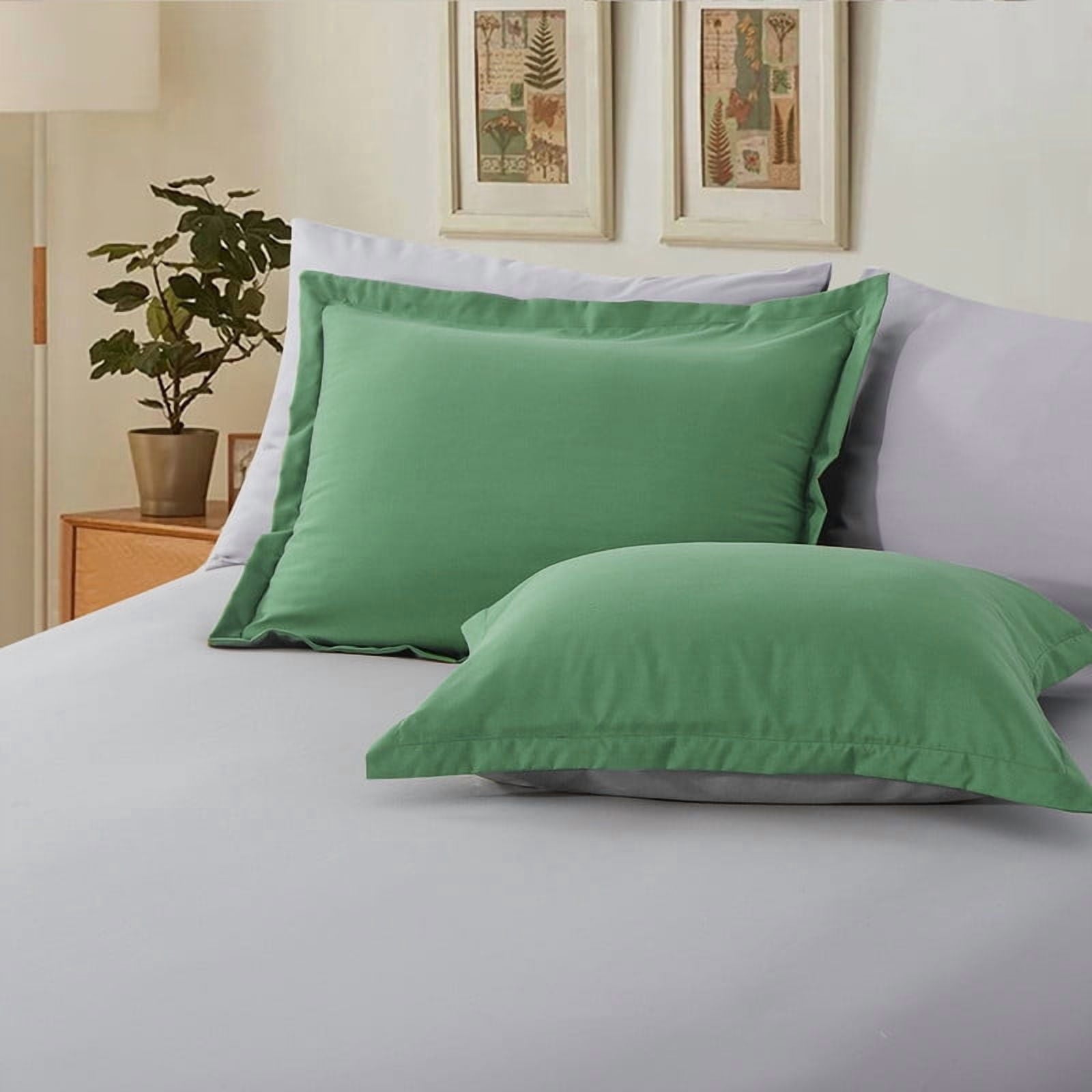 All-Season Grass Green/Grey Queen Size Comforter Set,3-Pieces Reversible Comforter Set Soft and Lightweight,All Season Down Alte... - Luxurious Quilted Duvet Cover Set Detail