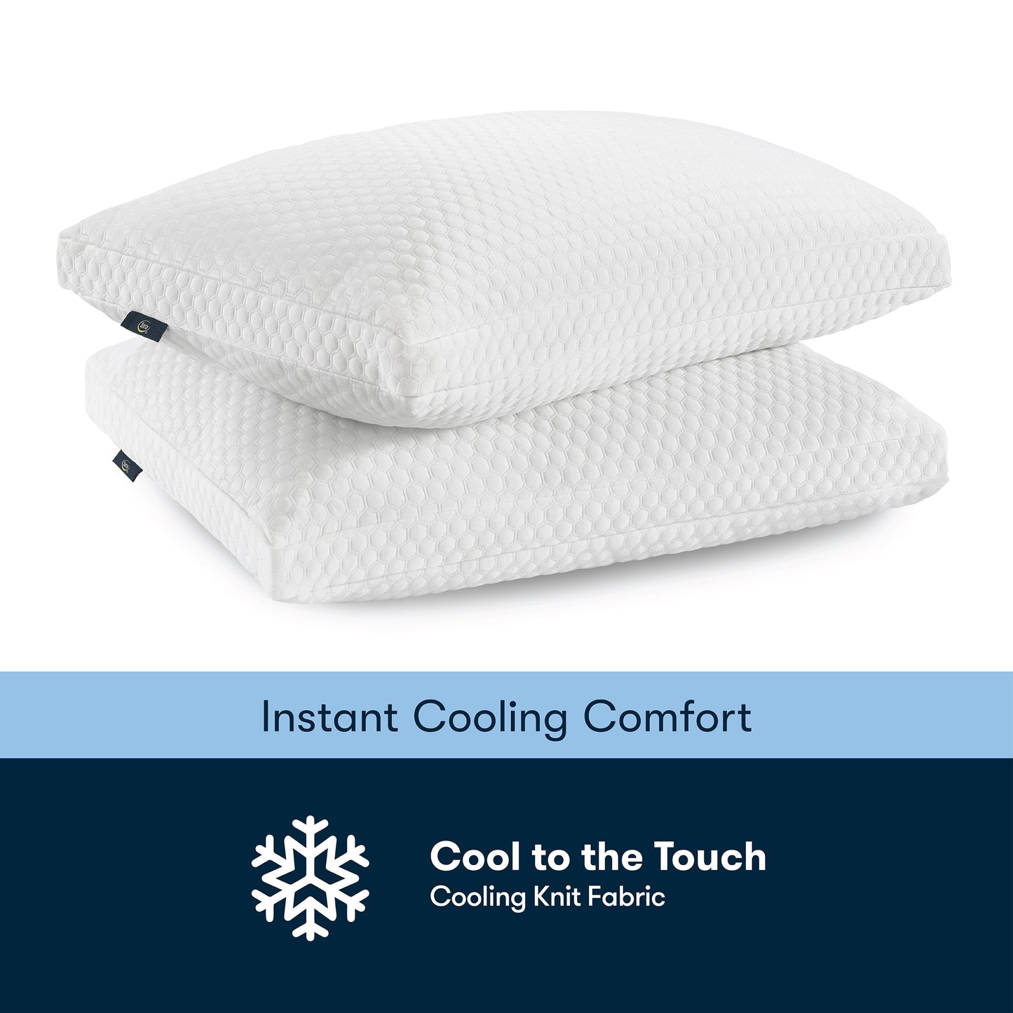 Hotel Collection Sleep Chill Standard/Queen Bed Pillow, Hypoallergenic Fill - Decorative Throw Pillow Cushion for Sofa & Bed Detail
