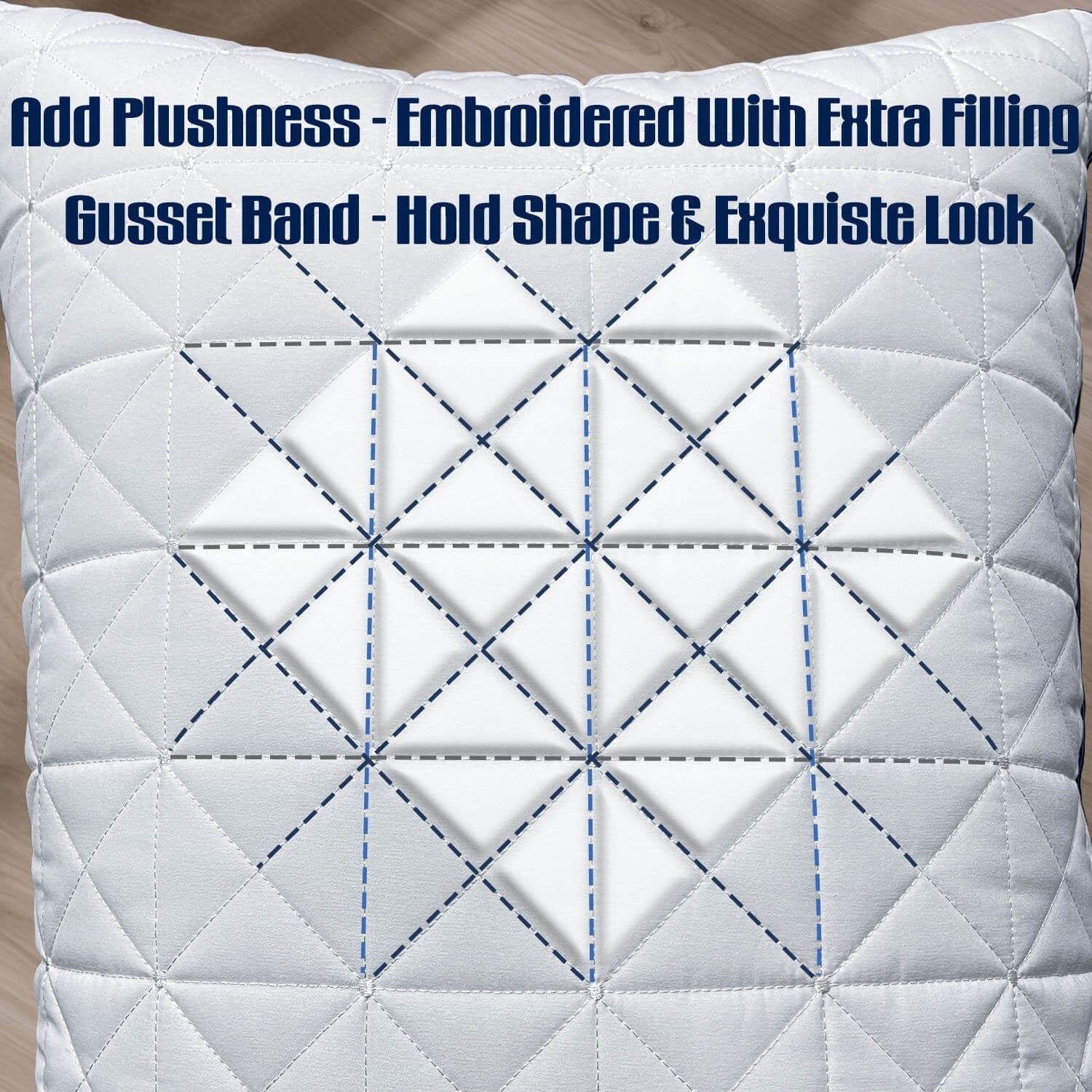 Orthopedic Support King Size Pillows Set of 2 - Cooling Hotel Luxury Bed Pillows for Sleeping 2 Pack, Supportive Breathable Down Alterna... - Decorative Throw Pillow Cushion for Sofa & Bed Detail