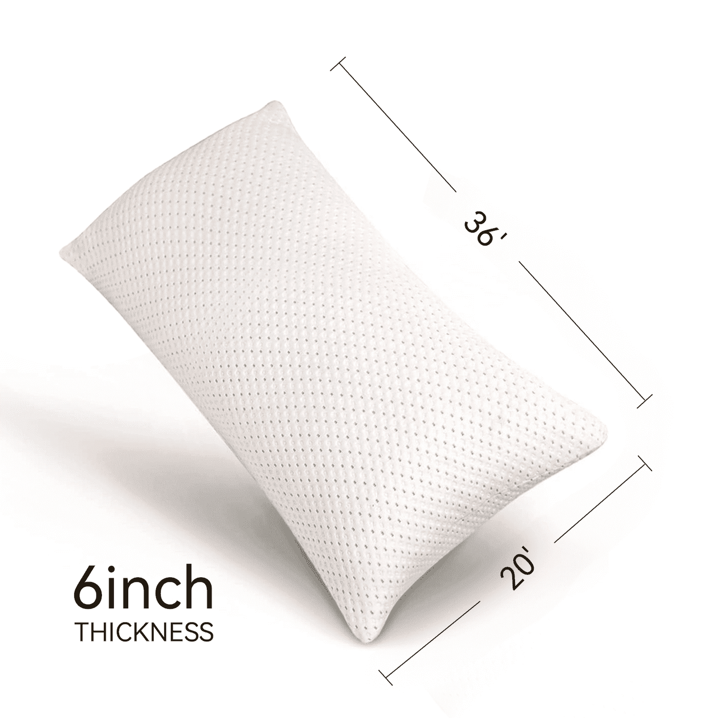 Decorative Plump Cooling Bed Pillows for Sleeping, King Size Pillow Set of 2, 3D Shredded Memory Foam with Zippered Cooling Covers - Ergonomic Memory Foam Pillow for Neck Pain Support - Default Title