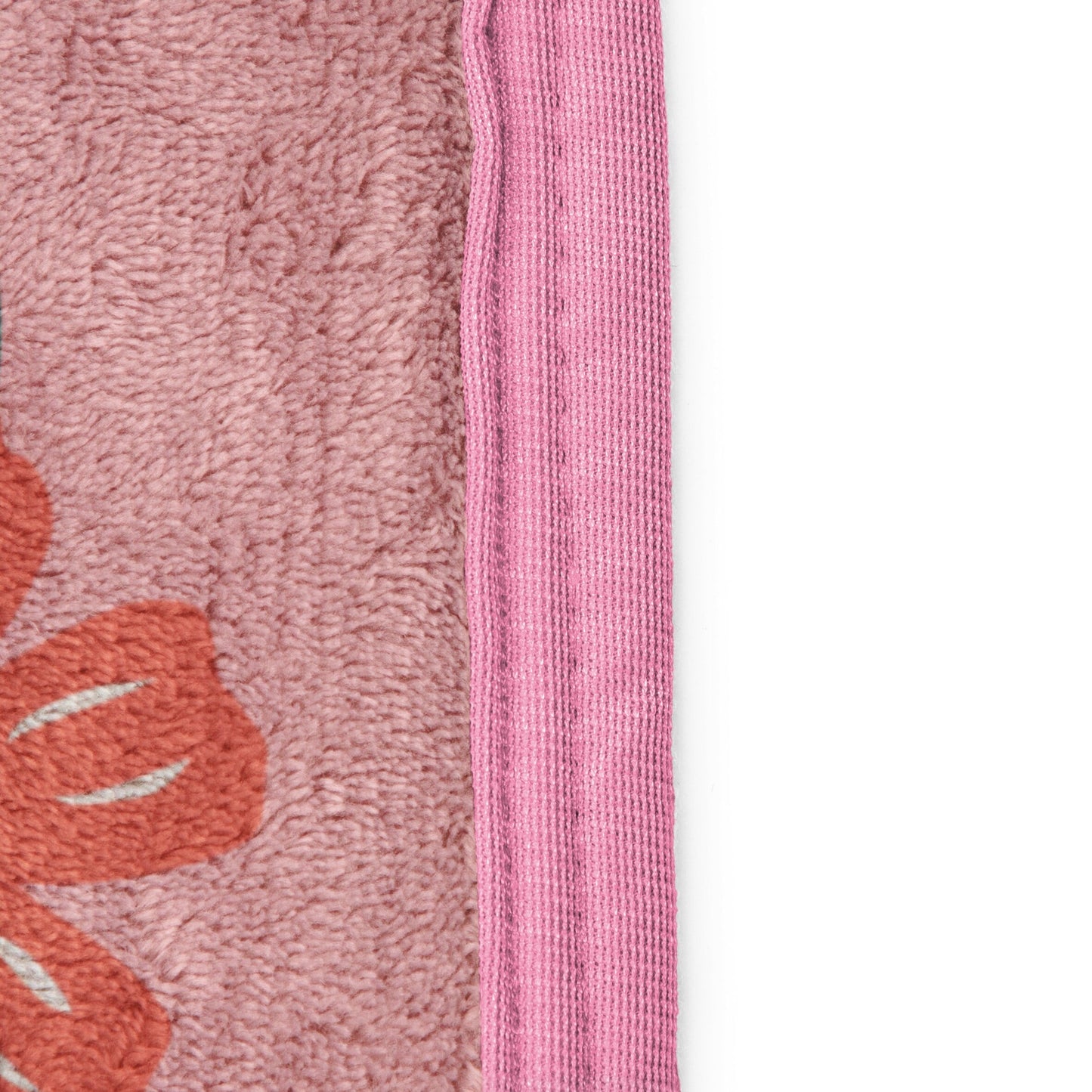 Cozy Fleece Floral Grace 46 x 60 Coral Fleece Kids Throw Blanket - Soft Bedding Accessories - Luxury Knitted Decorative Throw Blanket with Fringes Detail