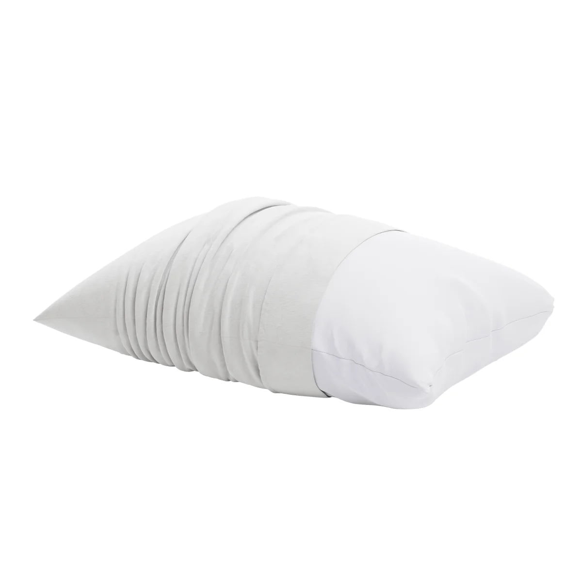 Hotel Collection Huggable Support Bed Pillow, Standard- Soft Velvety Cover, Squishable Comfort (2 Count) - Orthopedic Shredded Foam Bed Pillow Set Detail