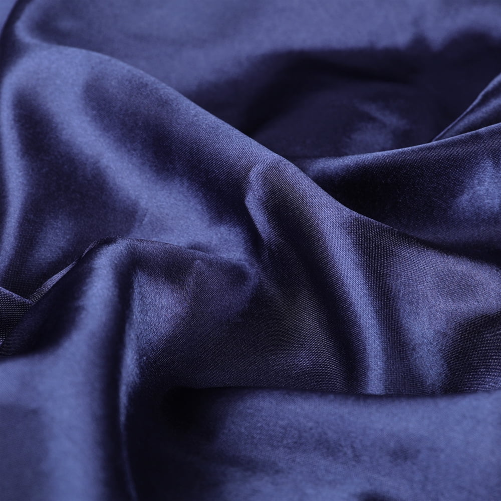 Premium Egyptian Cotton Fitted Sheet Deep Pocket Bed Sheet Satin Silk Sheets Ultra Soft Machine Washable Twin, Navy Blue - Cooling Hotel Quality Bedding Sheets and Pillowcases Detail