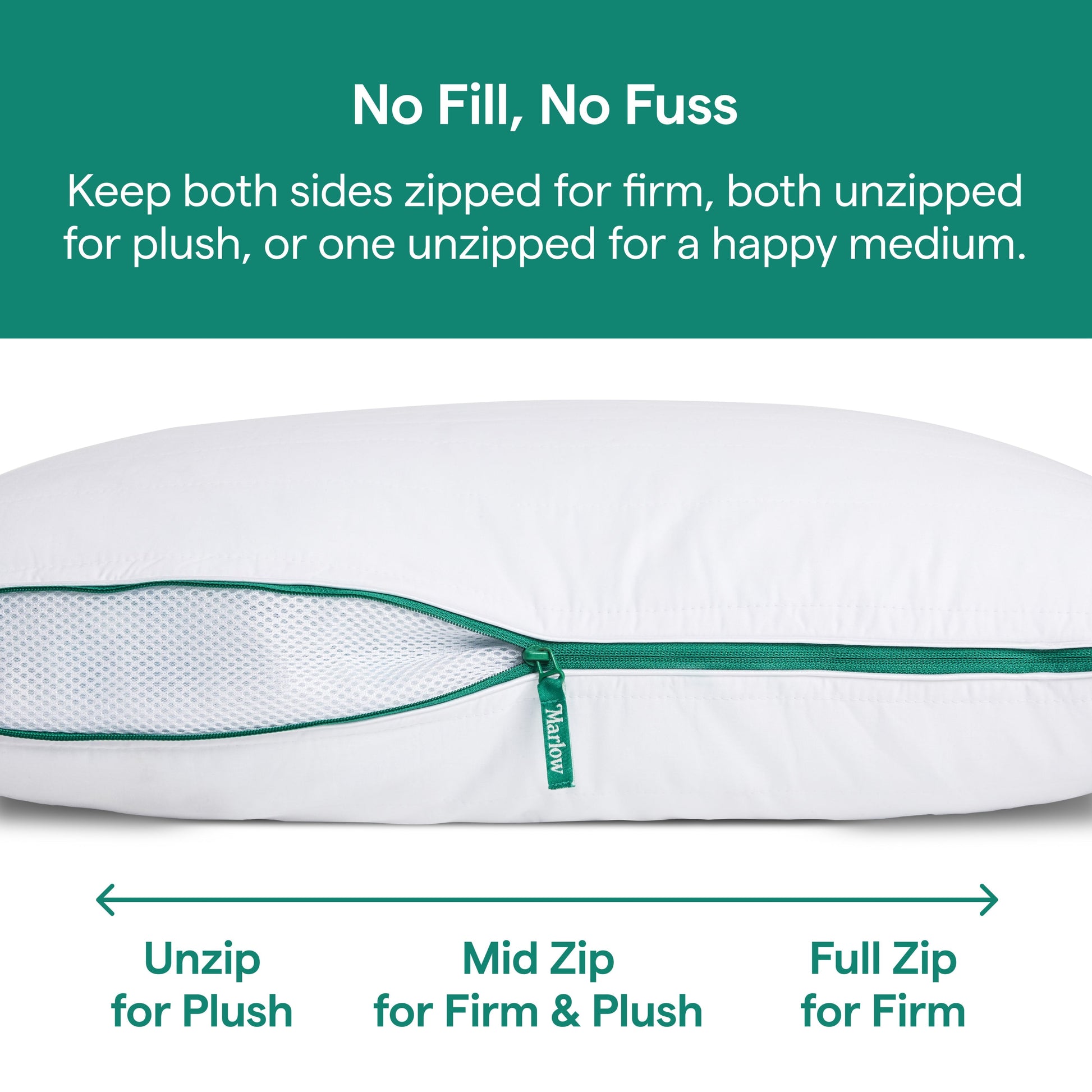 Decorative Plump Marlow Adjustable Memory Foam Bed Pillow - Neck and Back Support For Side, Back and Stomach Sleepers - Standard/Queen... - Orthopedic Shredded Foam Bed Pillow Set Detail
