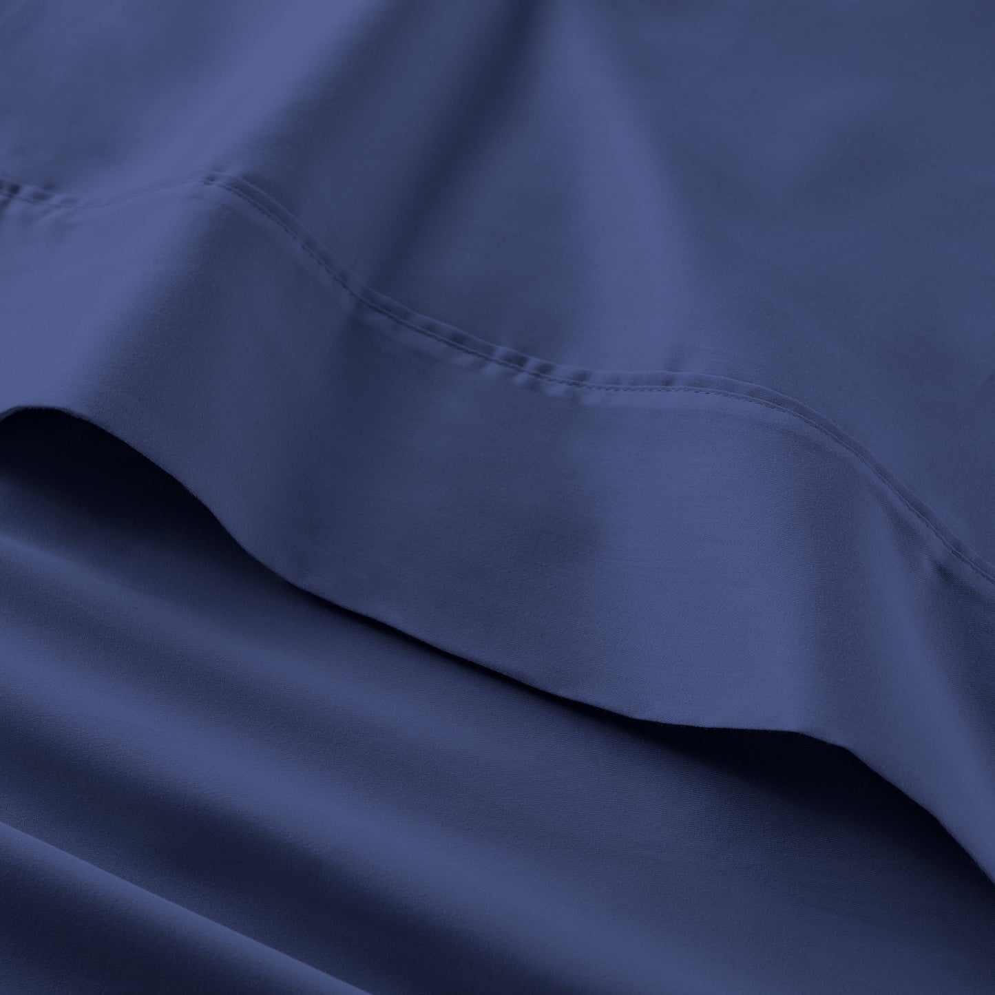 Premium Egyptian Cotton 4-Piece 300 Thread Count Blue Cove Cotton Sateen Bed Sheet Set, Queen - Cooling Hotel Quality Bedding Sheets and Pillowcases Detail