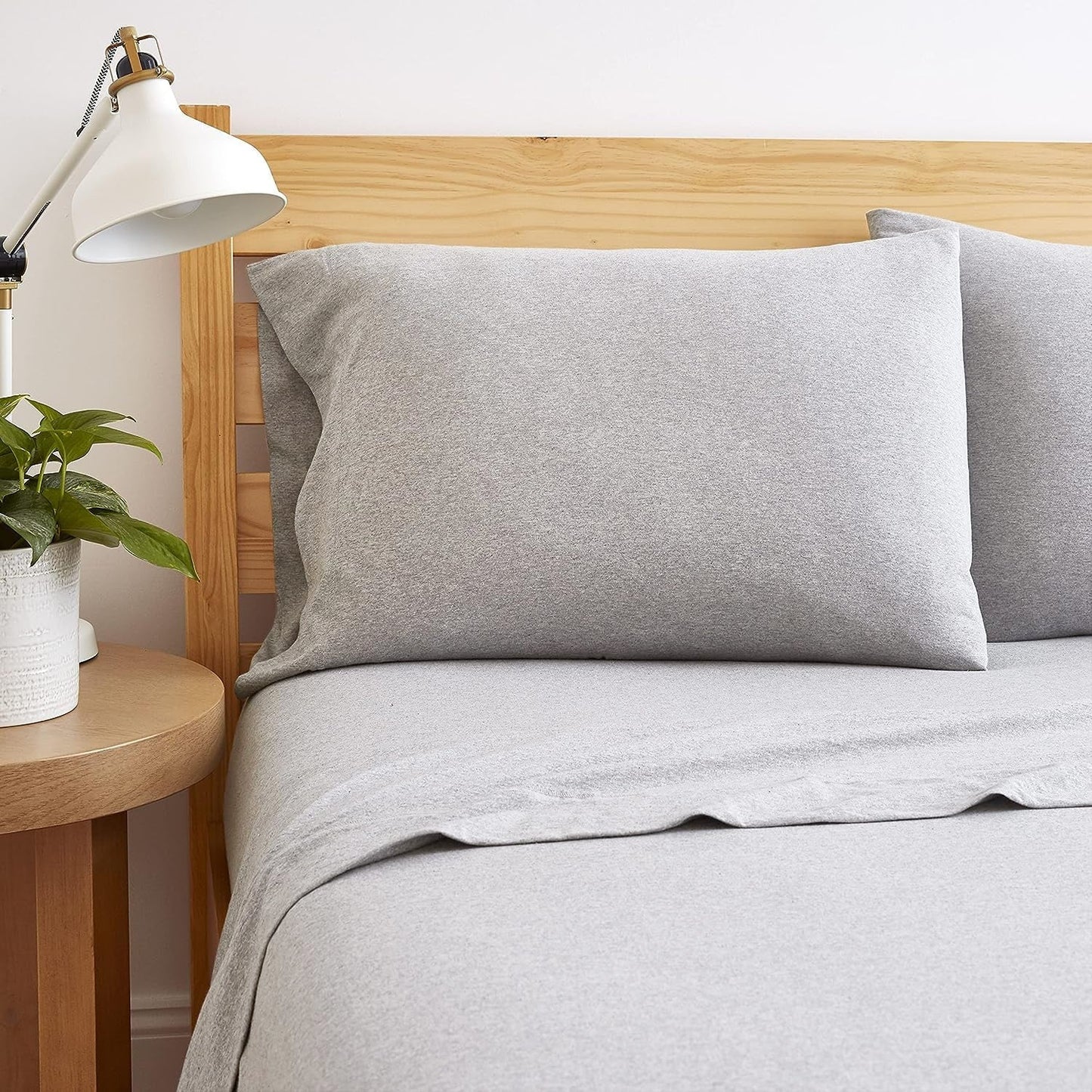 Wrinkle-Resistant Jersey Knit Full Size Sheets 4pc|100% T-Shirt Cotton Blend Super Soft Breathable Jersey Sheets Full Size Bed, Stretch... - Luxury Bed Sheet Set with Deep Pockets Detail