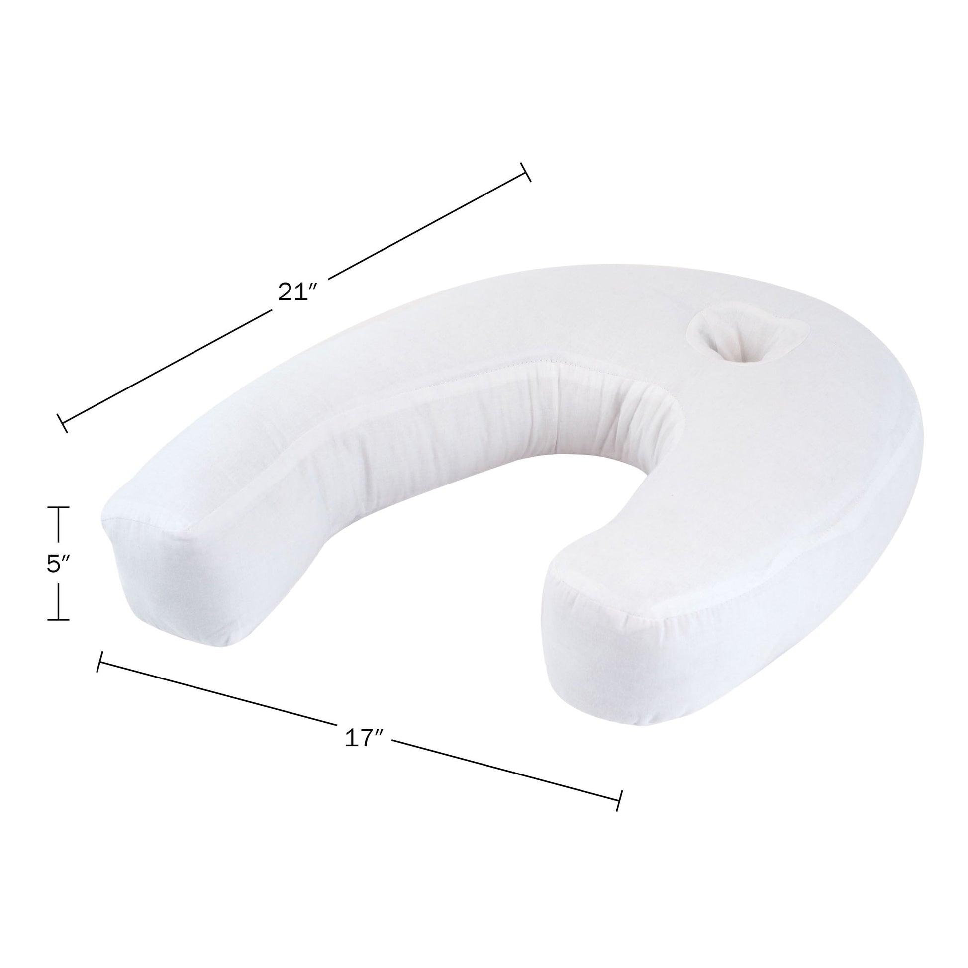 Decorative Plump Bluestone Contour Side Sleeper Pillow with Ear Pocket for Pain Relief - Hotel Quality Plush Sleeping Pillows Detail