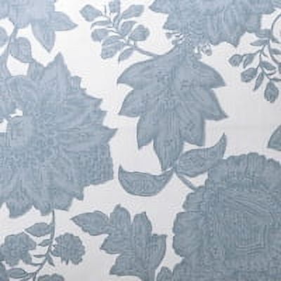 Hypoallergenic Cloud Veronica 3-Piece Blue Floral Cotton Slub Comforter Set, King - All-Season Down Alternative Comforter Insert Detail