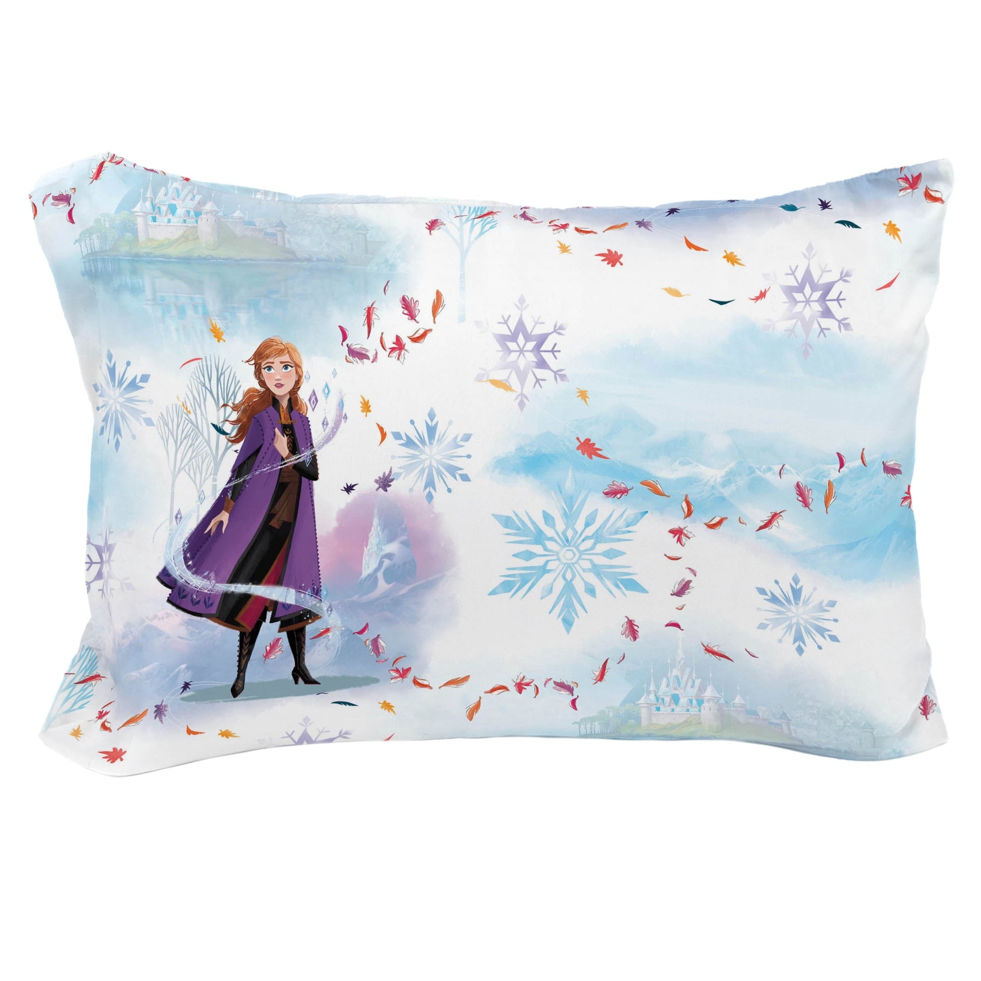 Fluffy Down Alternative Frozen Winter Frost Adventures 2-Piece Twin/Full Reversible Comforter Set, Polyester Microfiber, Blue & Purple - Cloud-Like Soft Lightweight Bed Comforter Detail