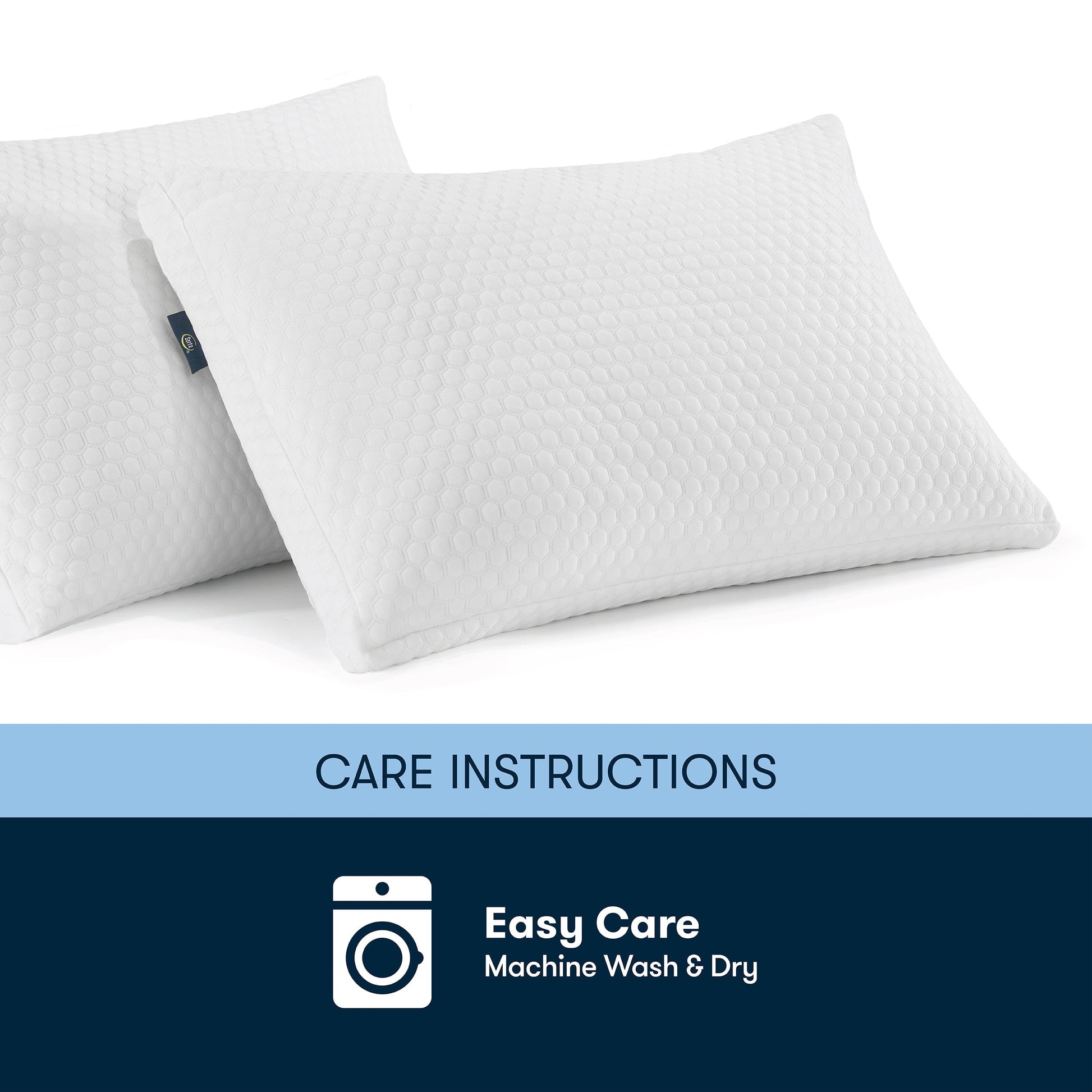 Hotel Collection Sleep Chill Standard/Queen Bed Pillow, Hypoallergenic Fill - Decorative Throw Pillow Cushion for Sofa & Bed Detail