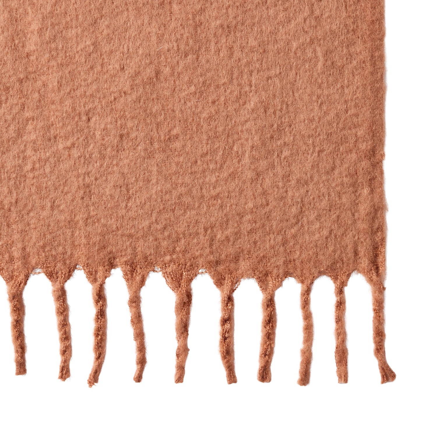 Reversible Sherpa Faux Mohair Cozy Couch Throw Blanket Terracotta Clay, 50x72" - Super Soft Reversible Sherpa Flannel Blanket Detail