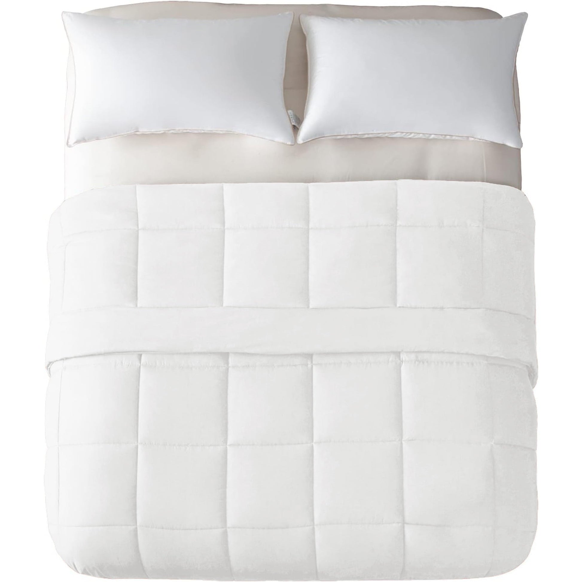 Heavyweight Warmth Queen Comforter Set White, 3-Piece Solid Comforter Duvet Insert with Corner Tabs, Lightweight Bedding Down Alternativ... - Hypoallergenic Ultra-Fluffy Quilt for Winter Detail