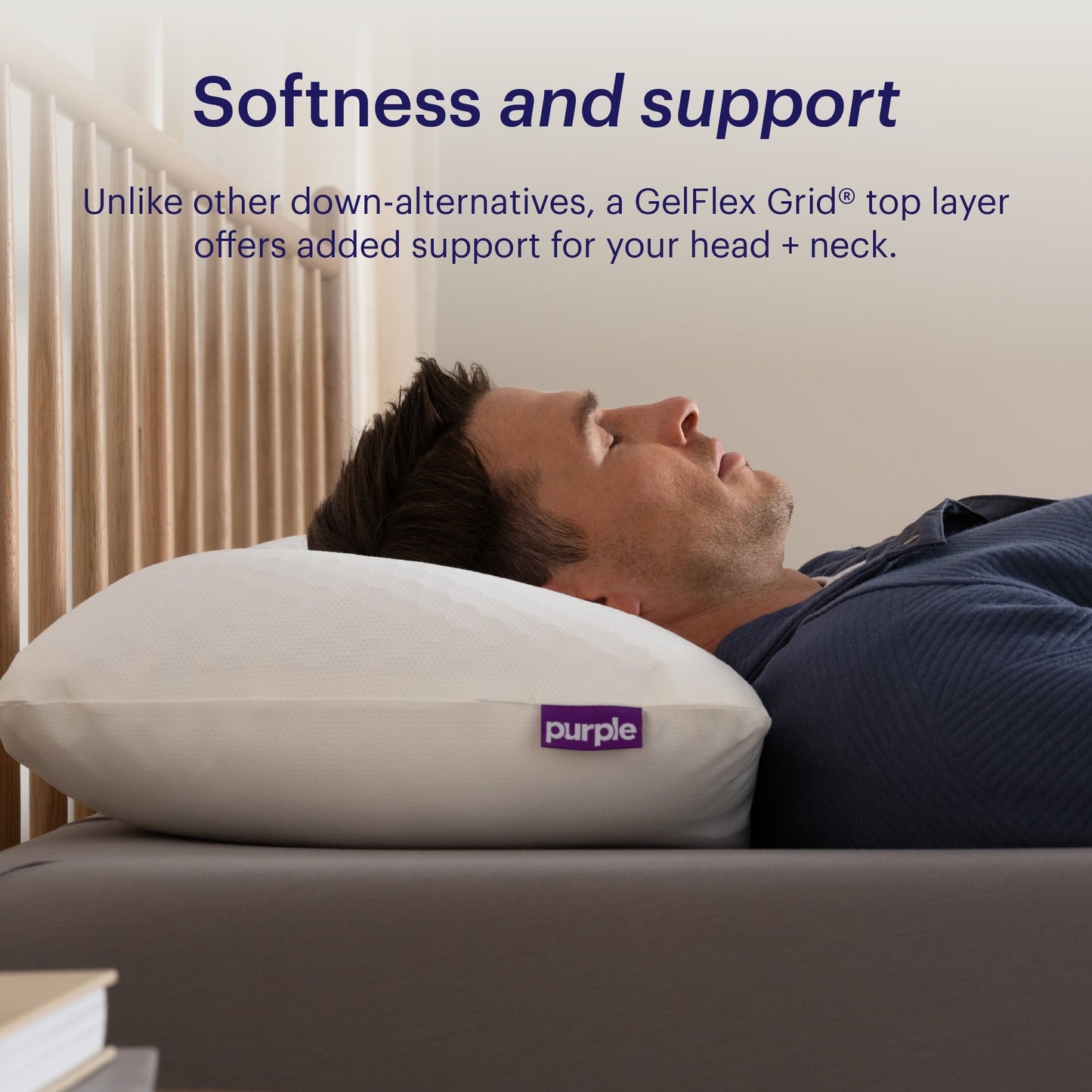Hotel Collection GridCloud Pillow, Honeycomb Gelflex Top Layer, Hypoallergenic, Down - Alternative - Ergonomic Memory Foam Pillow for Neck Pain Support Detail