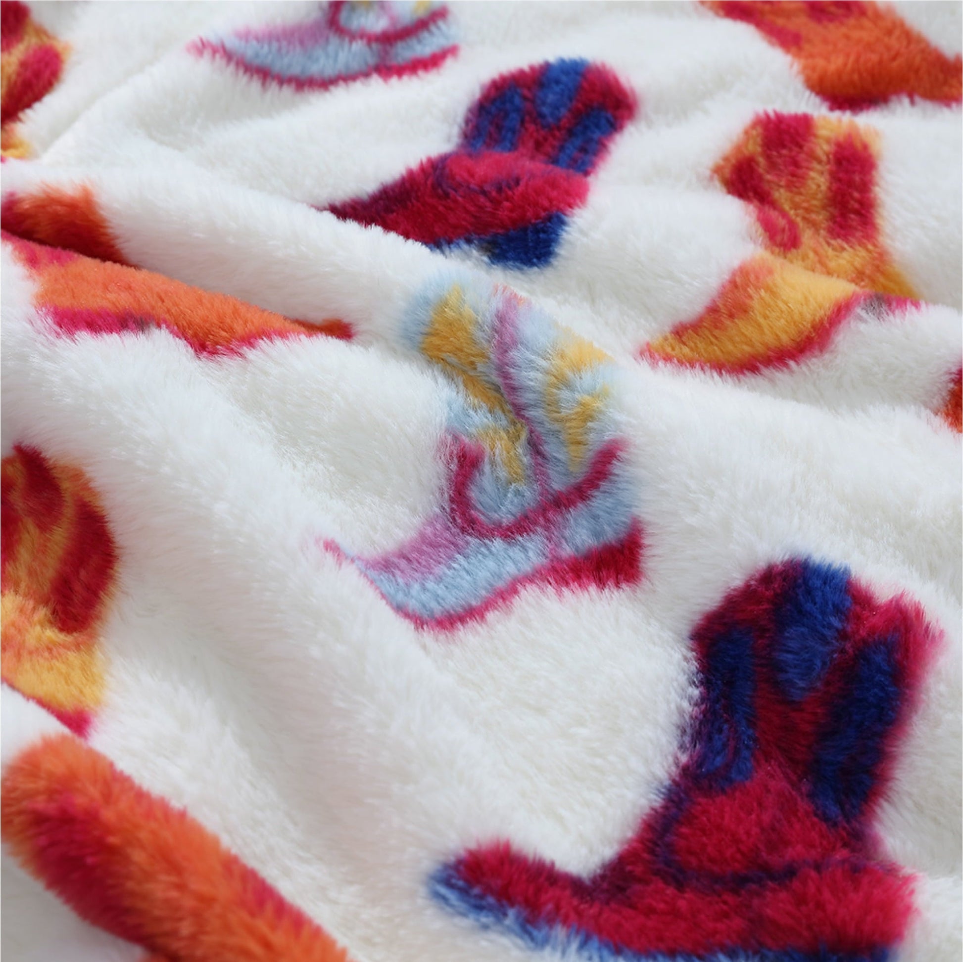 Reversible Sherpa 50" x 60" Cowboy Western Faux Fur Throw for Teens and Young Adults - Luxury Knitted Decorative Throw Blanket with Fringes Detail