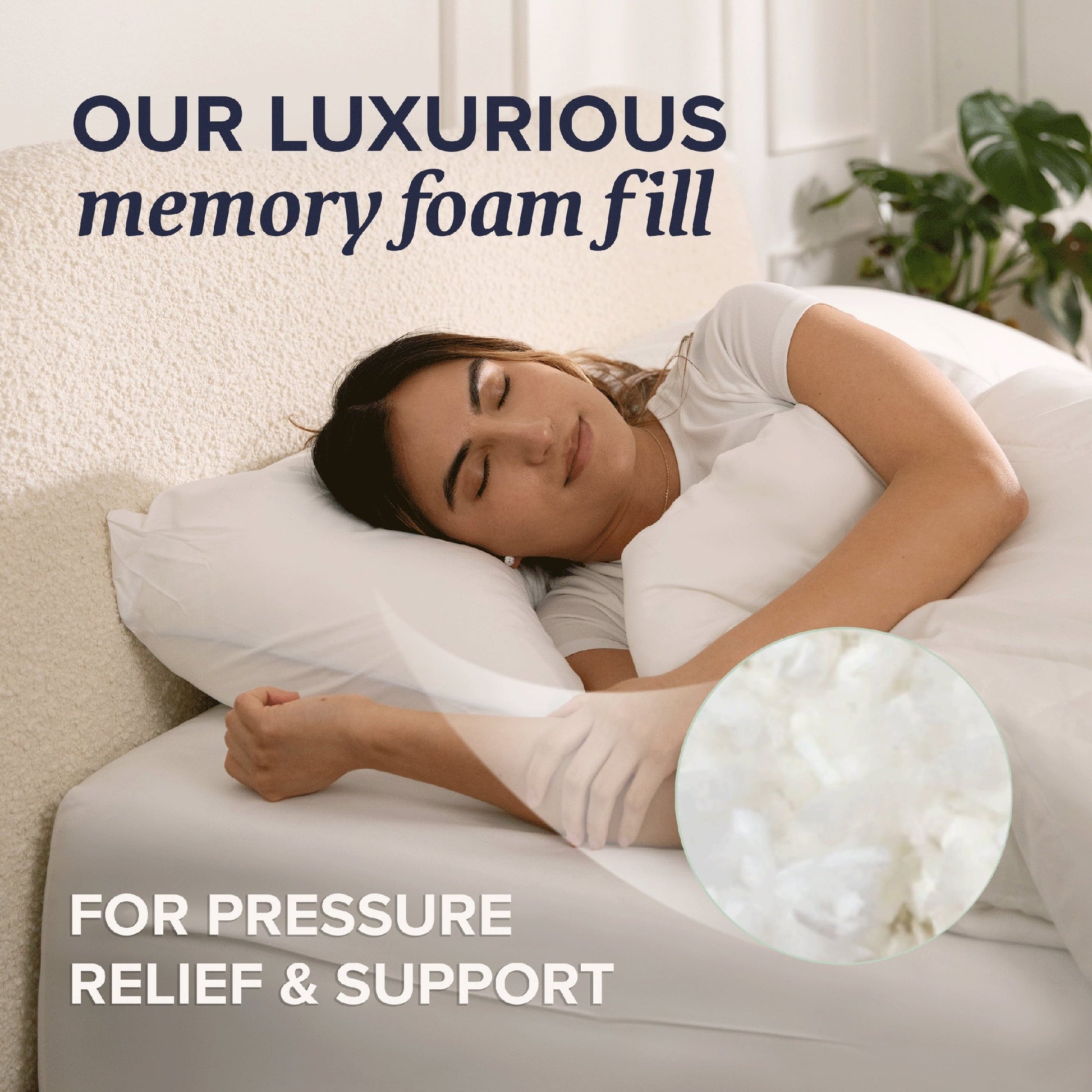 Ergonomic Memory Foam Customizable Memory Foam Queen Pillow 1Pack, Adult - Ergonomic Memory Foam Pillow for Neck Pain Support Detail