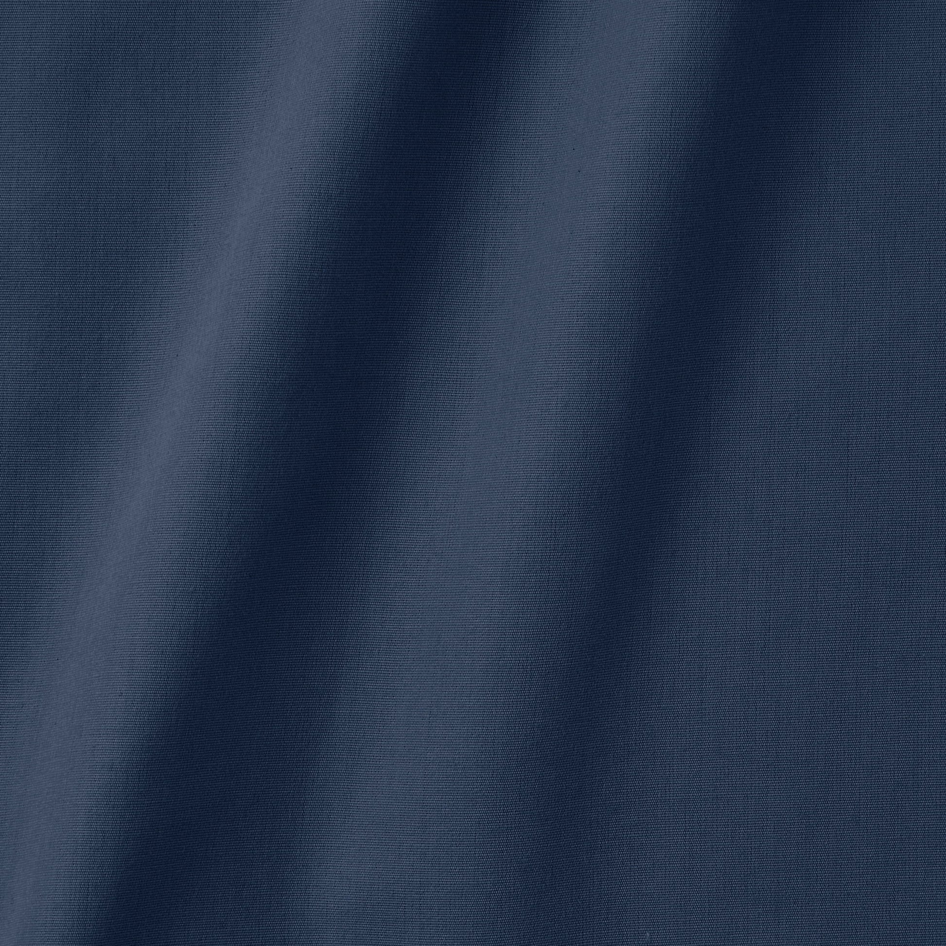 Wrinkle-Resistant 300 Thread Count Easy Care Blue Cove Cotton Blend Percale Flat Bed Sheet, King - Cooling Hotel Quality Bedding Sheets and Pillowcases Detail