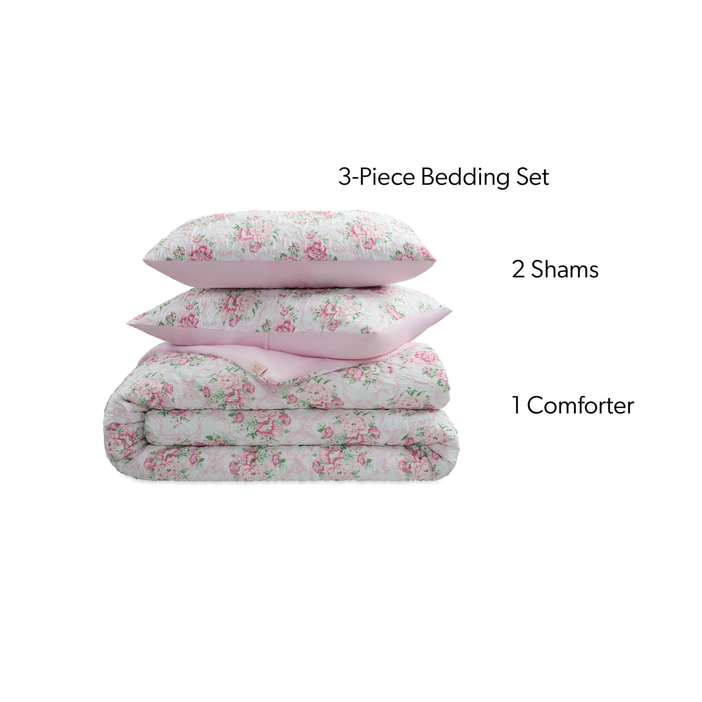 Heavyweight Warmth 2-Piece Coquette Floral Pink Comforter Set, Twin/Twin XL - Hypoallergenic Ultra-Fluffy Quilt for Winter - Default Title