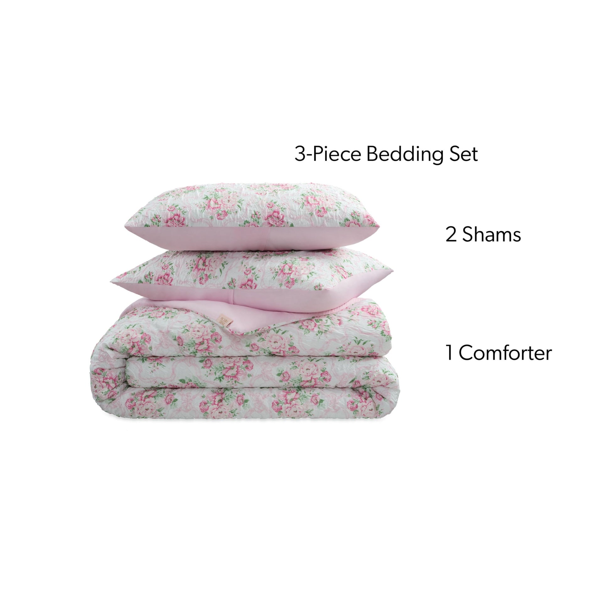 Heavyweight Warmth 2-Piece Coquette Floral Pink Comforter Set, Twin/Twin XL - Hypoallergenic Ultra-Fluffy Quilt for Winter - Default Title