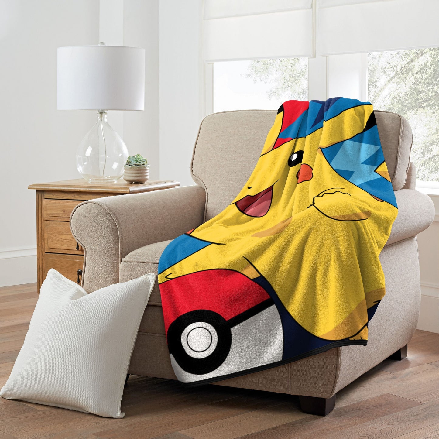 Lightweight Warm Throw Blanket, "Quick Capture", Micro Raschel, 46in x 60in, 1 Each - Super Soft Reversible Sherpa Flannel Blanket Detail