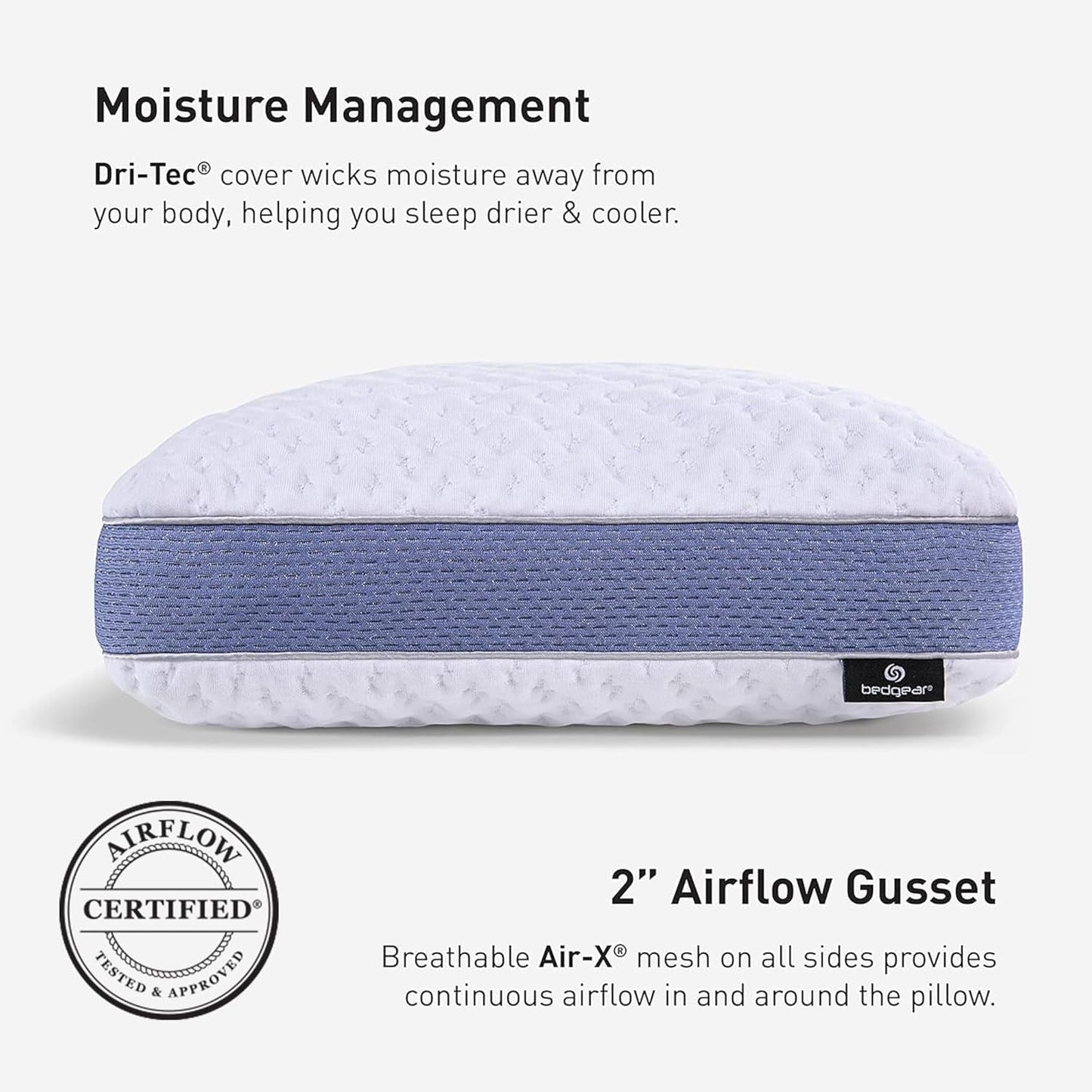 Decorative Plump Performance Pillow – 2.0 - Moisture Wicking Bed Pillow for All Sleep Positions - Medium Firmness Bed Pillow -... - Decorative Throw Pillow Cushion for Sofa & Bed Detail