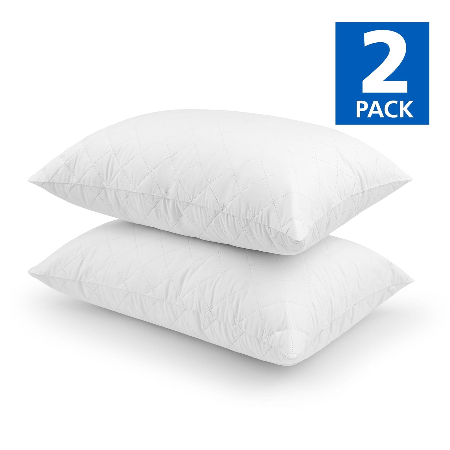 Ergonomic Memory Foam Memory Foam Cluster Bed Pillow, Standard Queen, 2 Pack - Hotel Quality Plush Sleeping Pillows Detail