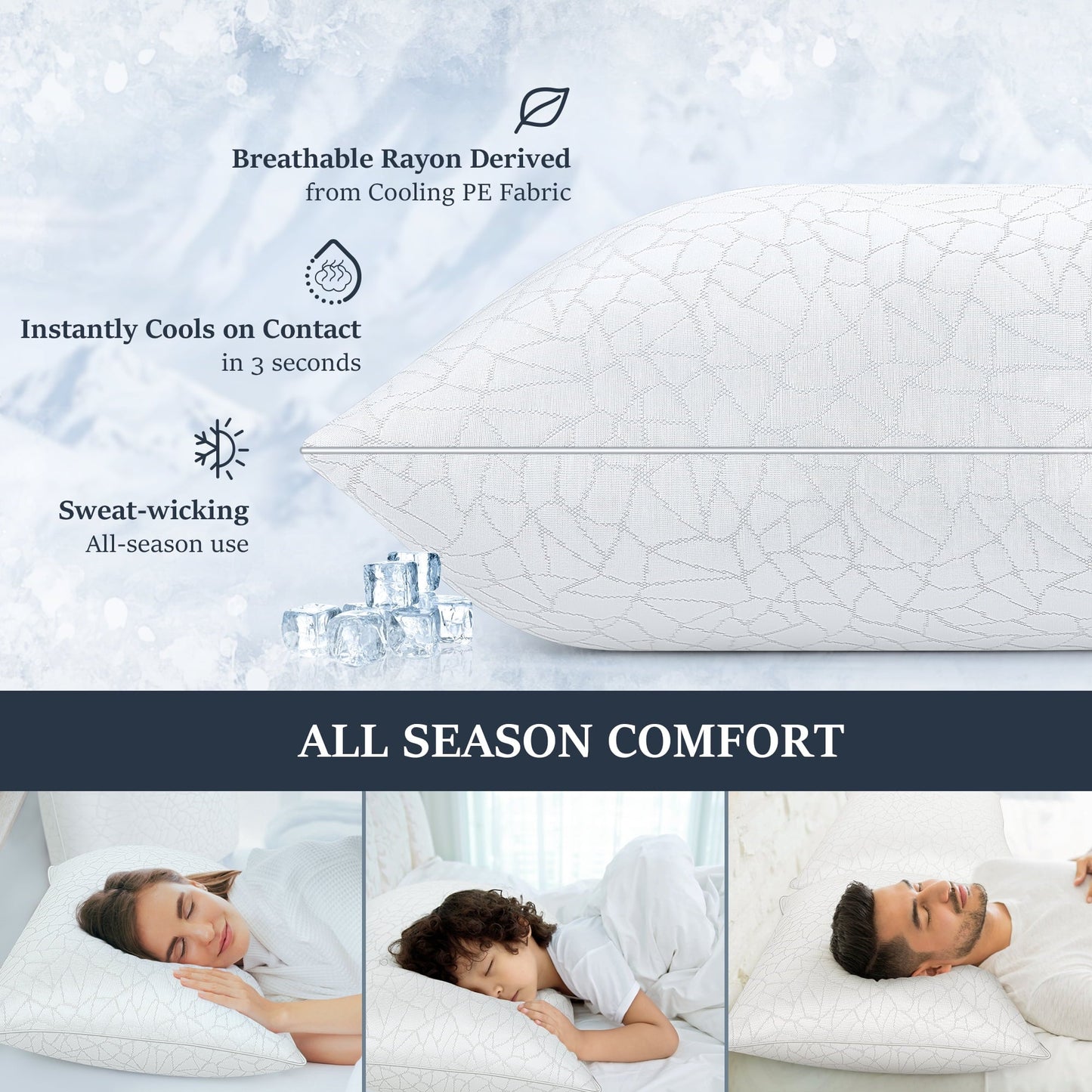 Decorative Plump Queen Size Bed Pillows 1-Pack,2.2lb High Quality Down Alternative Filled,3D Breathable Cover,Hotel Collection Pillows... - Decorative Throw Pillow Cushion for Sofa & Bed Detail
