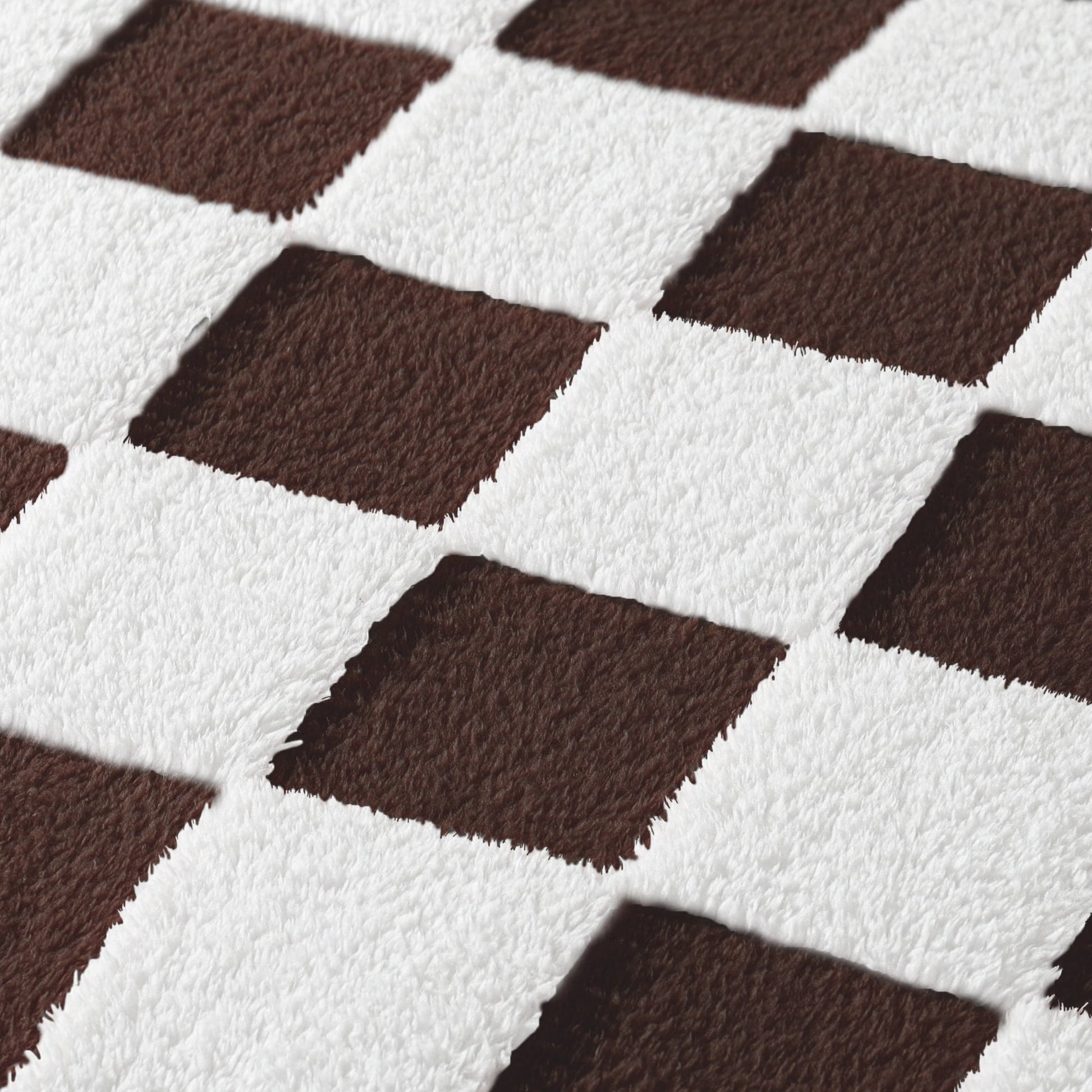 Reversible Sherpa Checkered Throw Blanket, Super Soft and Warm Fluffy Fleece Blanket for Couch, Sofa, Bed, Cute Plaid Pattern, Coffee, ... - Cozy Fleece Throw Blanket for Couch & Bed Detail
