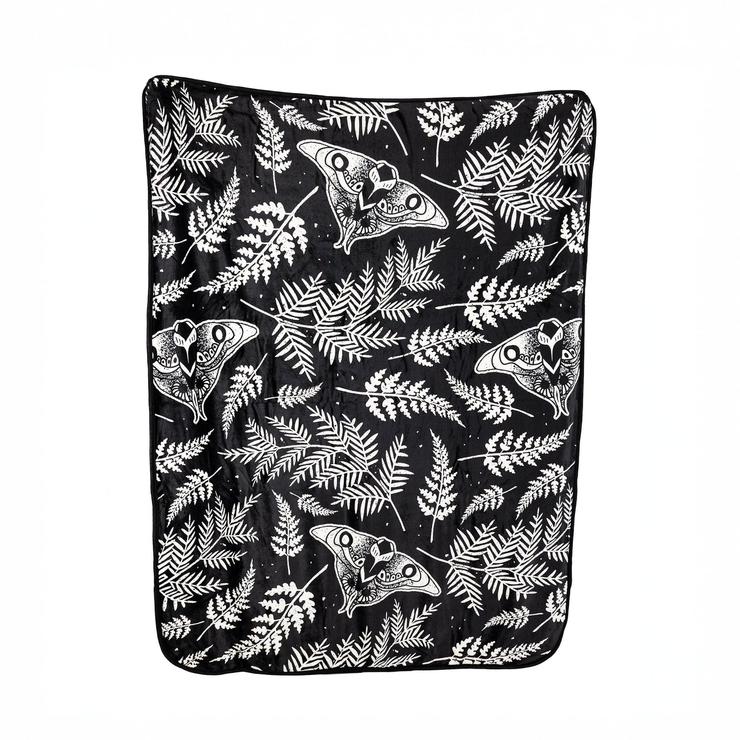 Lightweight Warm Black and White Polyester Throw Blanket, 50" X 60" - Super Soft Reversible Sherpa Flannel Blanket Detail