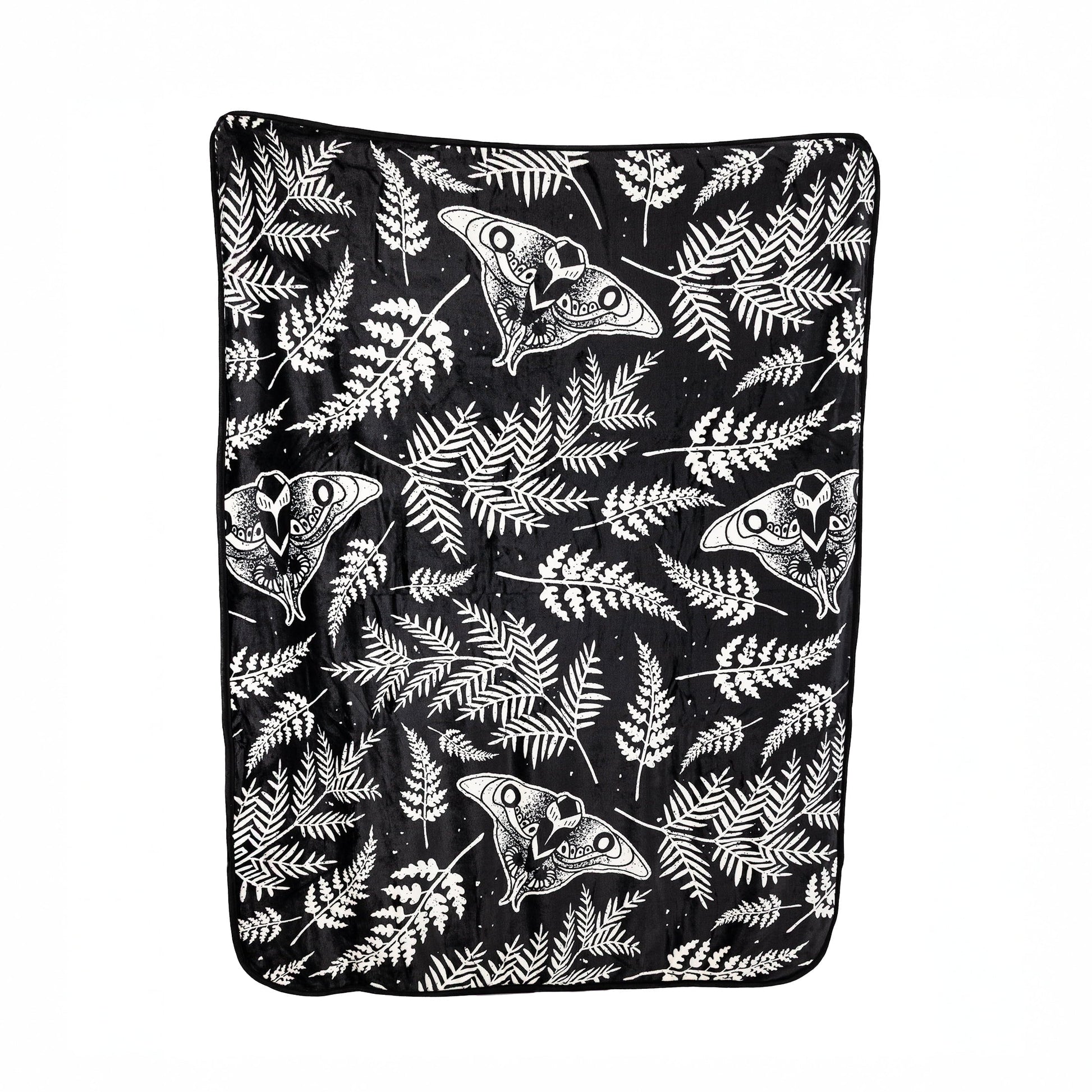 Lightweight Warm Black and White Polyester Throw Blanket, 50" X 60" - Super Soft Reversible Sherpa Flannel Blanket Detail