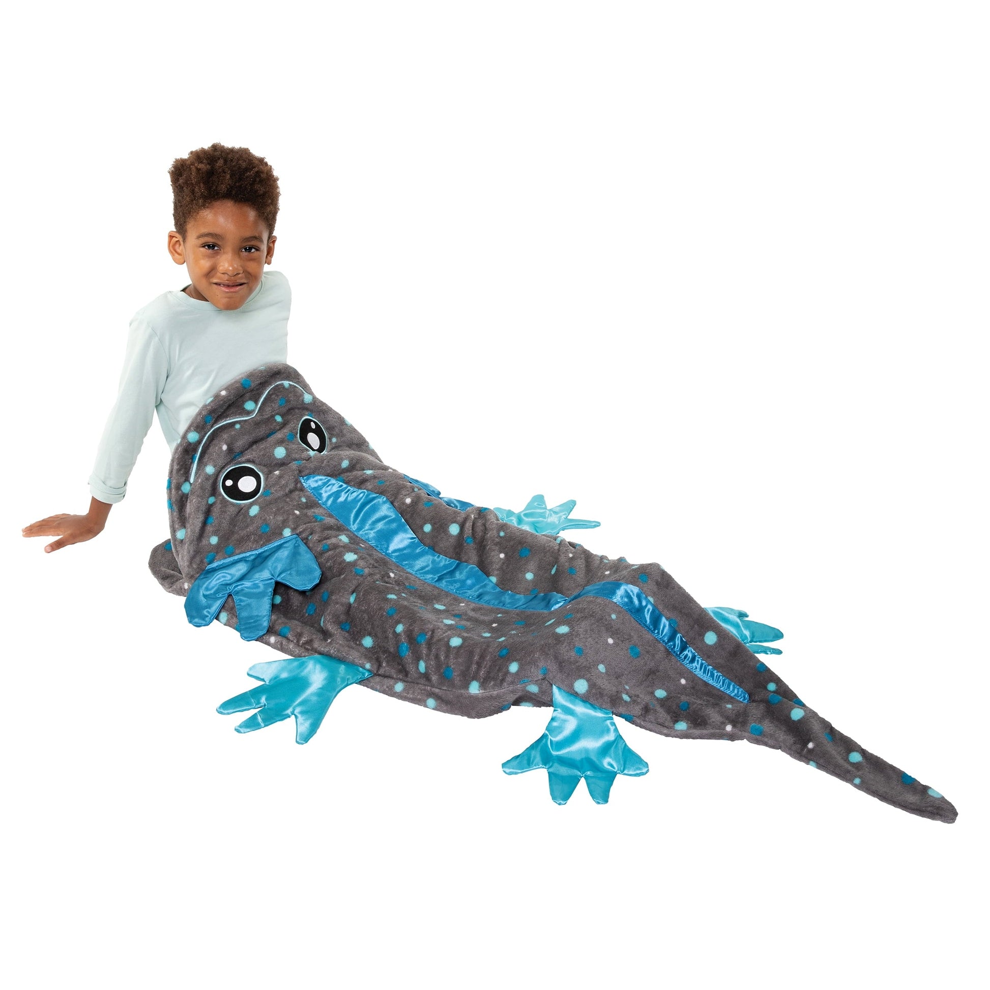 Super Soft Flannel Tails, The Original Wearable Blanket with Sleeves, Super Soft Throw Fleece, Axolotl, Ages 5+ - Cozy Fleece Throw Blanket for Couch & Bed Detail