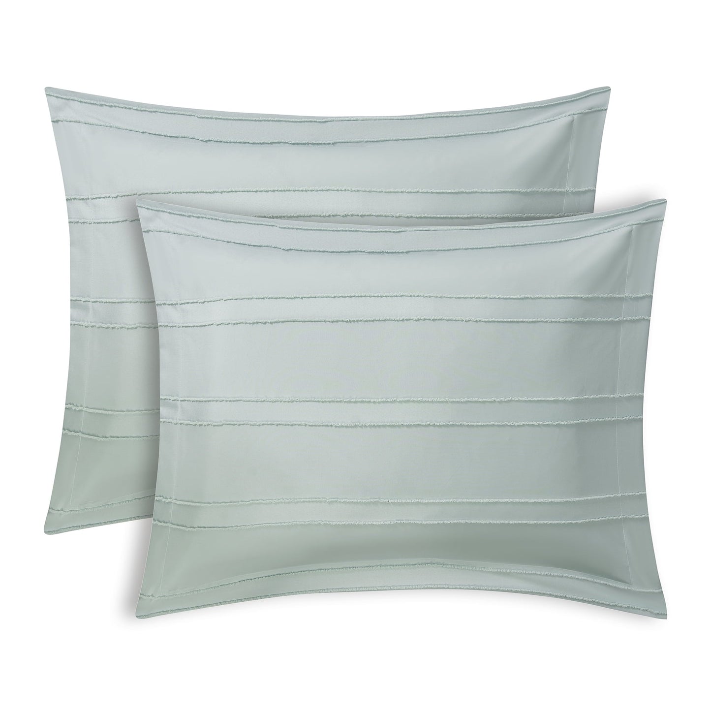 Fluffy Down Alternative Mint 10 Piece Bed in a Bag Comforter Set with Sheets, Queen - Luxurious Quilted Duvet Cover Set Detail