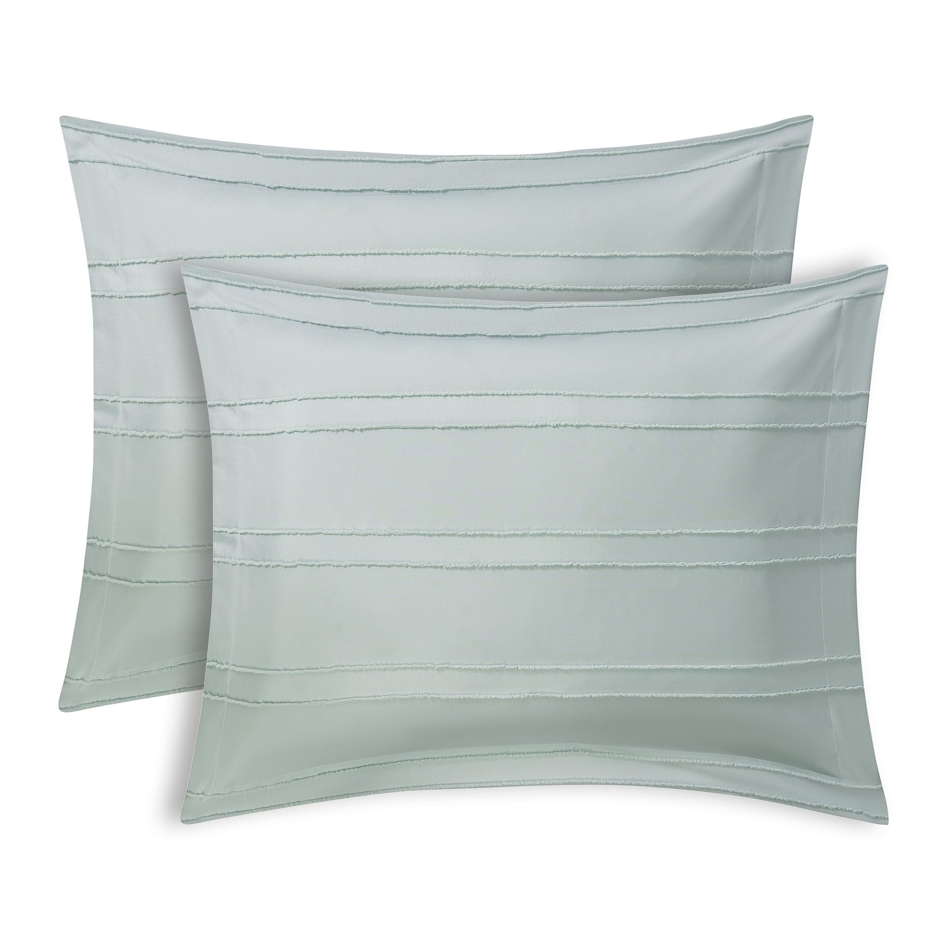 Fluffy Down Alternative Mint 10 Piece Bed in a Bag Comforter Set with Sheets, Queen - Luxurious Quilted Duvet Cover Set Detail