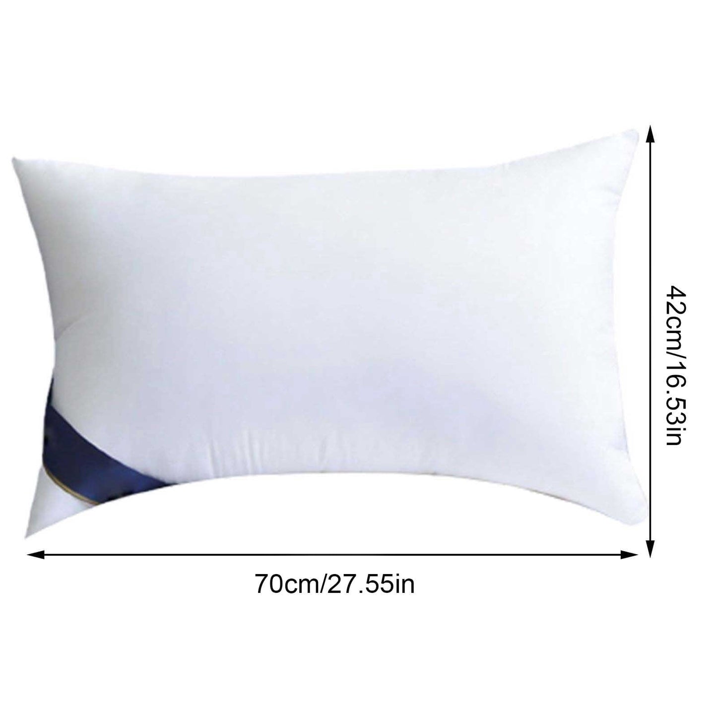 Decorative Plump 2Pcs Soft Feather Velvet Down Pillow Standard Size, Hotel-grade Feather Pillow for Sleeping, Skin-friendly Cotton Fab... - Orthopedic Shredded Foam Bed Pillow Set Detail