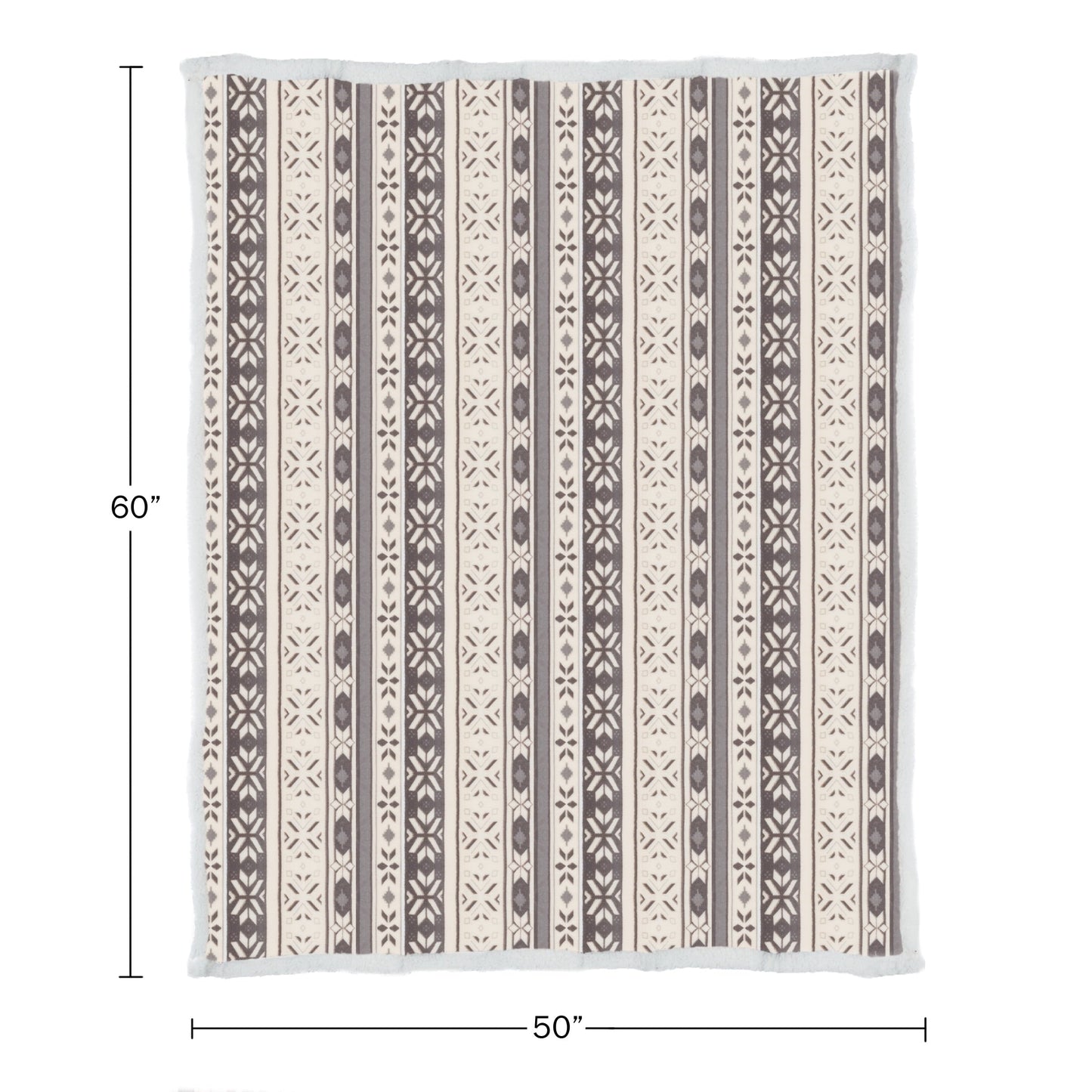 Lightweight Warm 50x60-Inch Machine Washable Fleece Blanket with Snowflakes - Cozy Fleece Throw Blanket for Couch & Bed Detail
