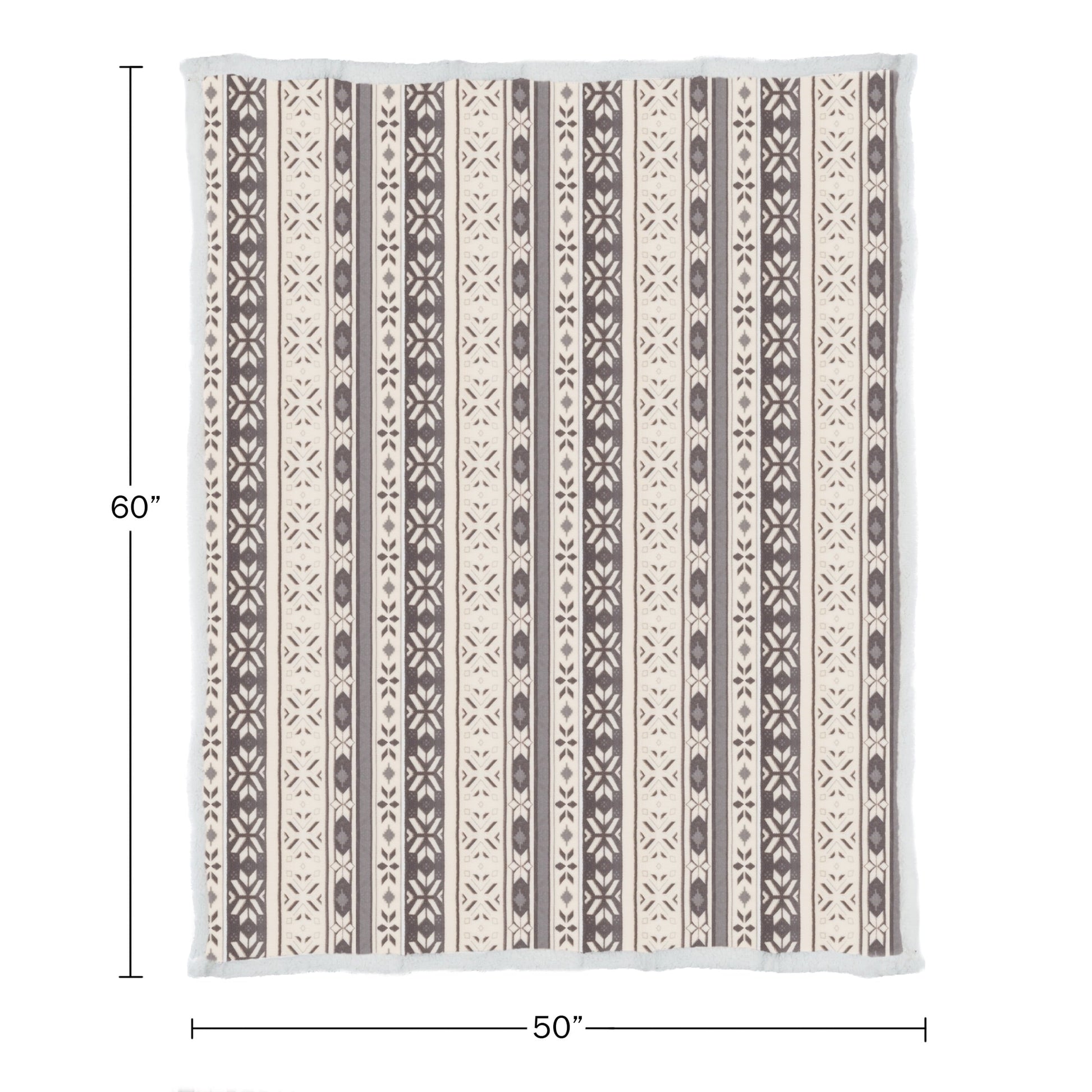 Lightweight Warm 50x60-Inch Machine Washable Fleece Blanket with Snowflakes - Cozy Fleece Throw Blanket for Couch & Bed Detail