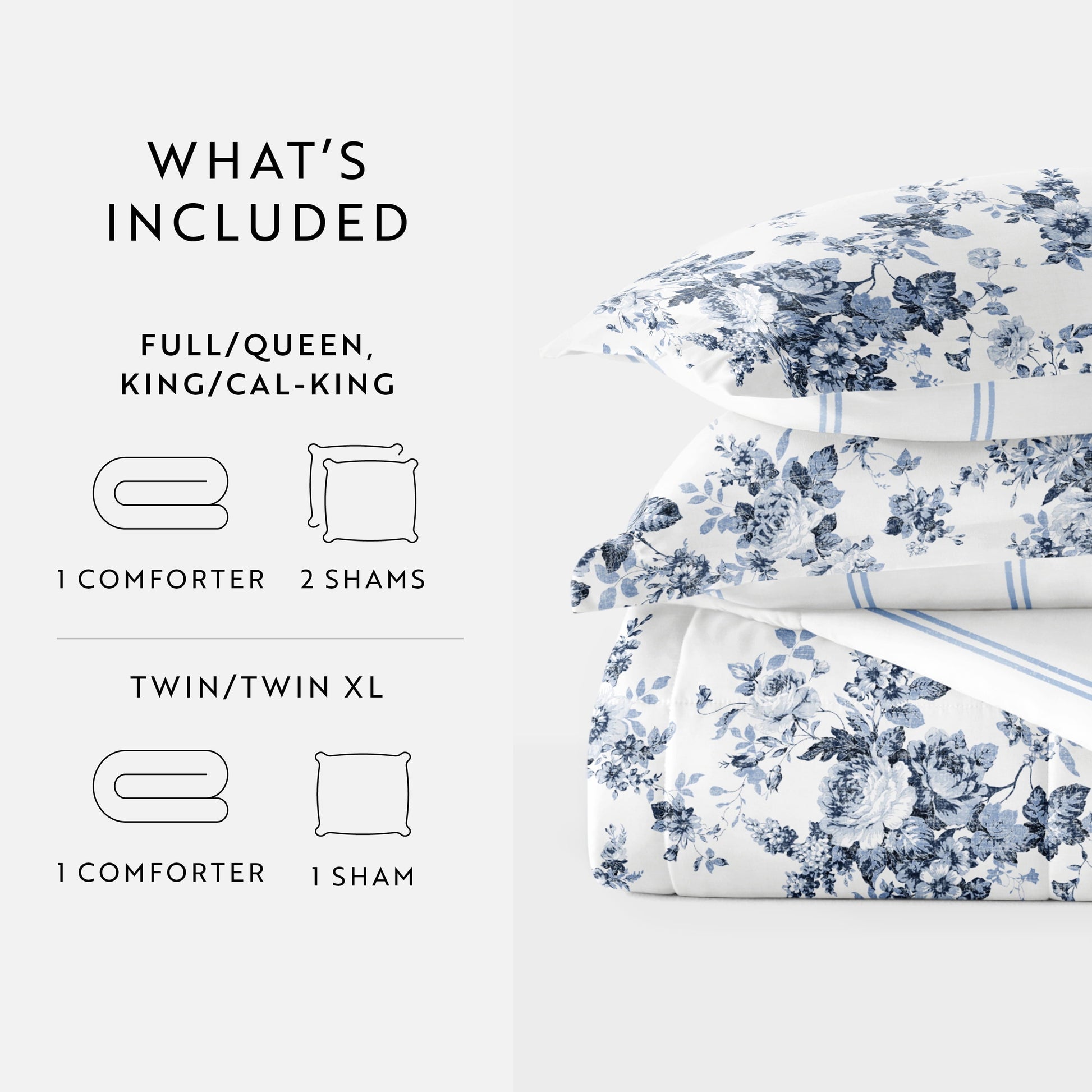 Hypoallergenic Cloud Down Alternative Cabbage Rose Stripe Stone Reversible Comforter Set - All-Season Down Alternative Comforter Insert Detail
