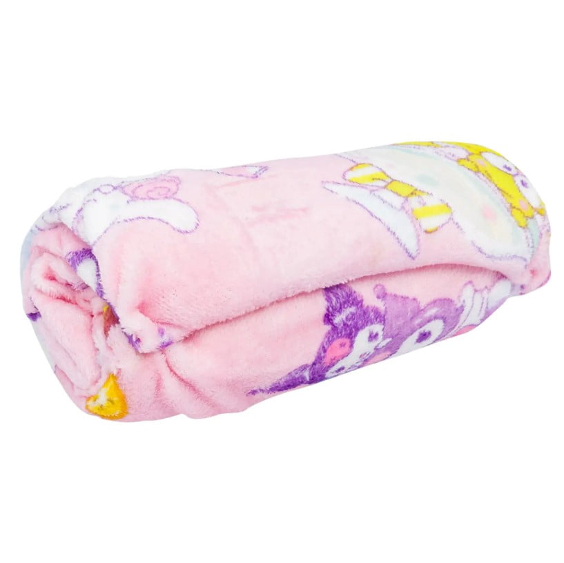 Lightweight Warm Hello Kitty Soft and Friends Silky Fleece Throw 40"x50" Kids Blanket "Cool Treat" - Cozy Fleece Throw Blanket for Couch & Bed Detail