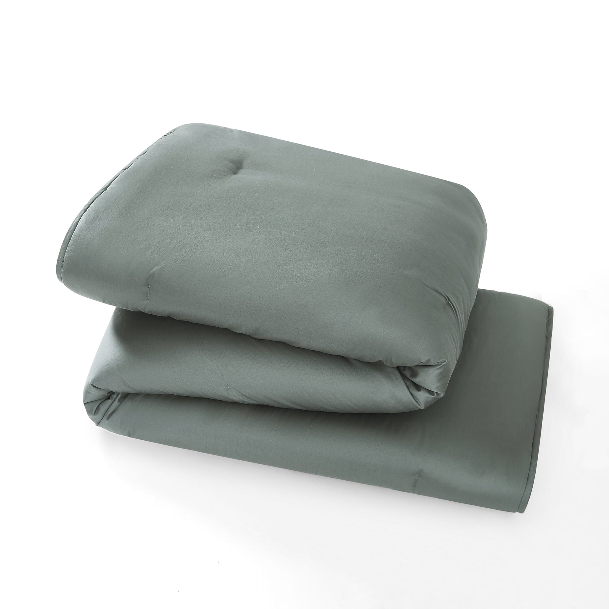 Heavyweight Warmth 3-Piece 400 Thread Count Flag Stone Green Cotton Lyocell Blend Comforter Set, Adult King - Hypoallergenic Ultra-Fluffy Quilt for Winter Detail