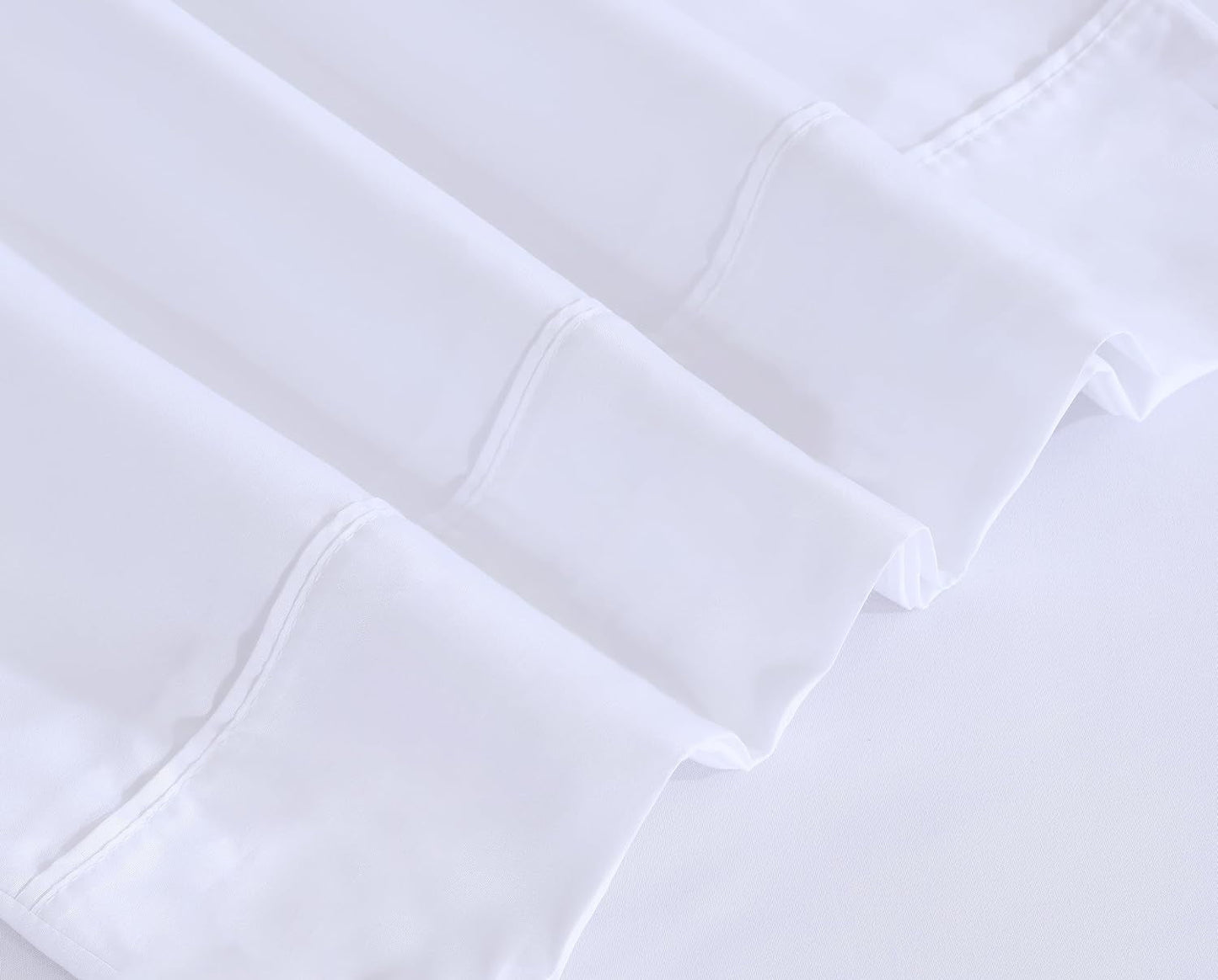 Premium Egyptian Cotton Set - Luxurious Silky Soft Microfiber Bedding - Cozy & Comfy - 15 inch Deep Pocket (Fits up to 17") Hotel Bed - 4 Pcs... - Luxury Bed Sheet Set with Deep Pockets Detail