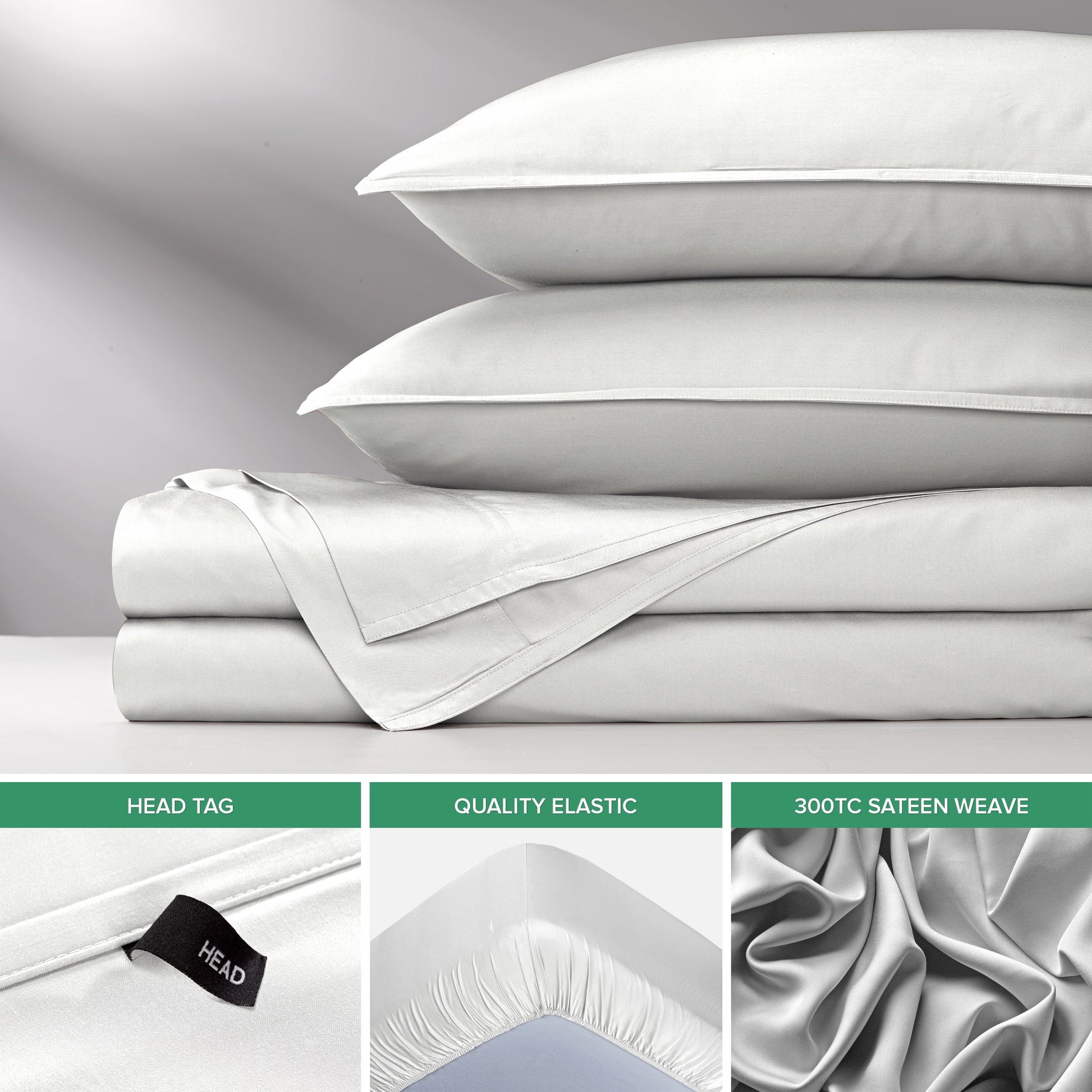 Cooling Sateen Sheets King Size Bed Sheet 4 Piece Set, Genuine 100% Organic Bamboo Viscose, Luxuriously Soft & Cooling, Double Stitc... - Luxury Bed Sheet Set with Deep Pockets Detail