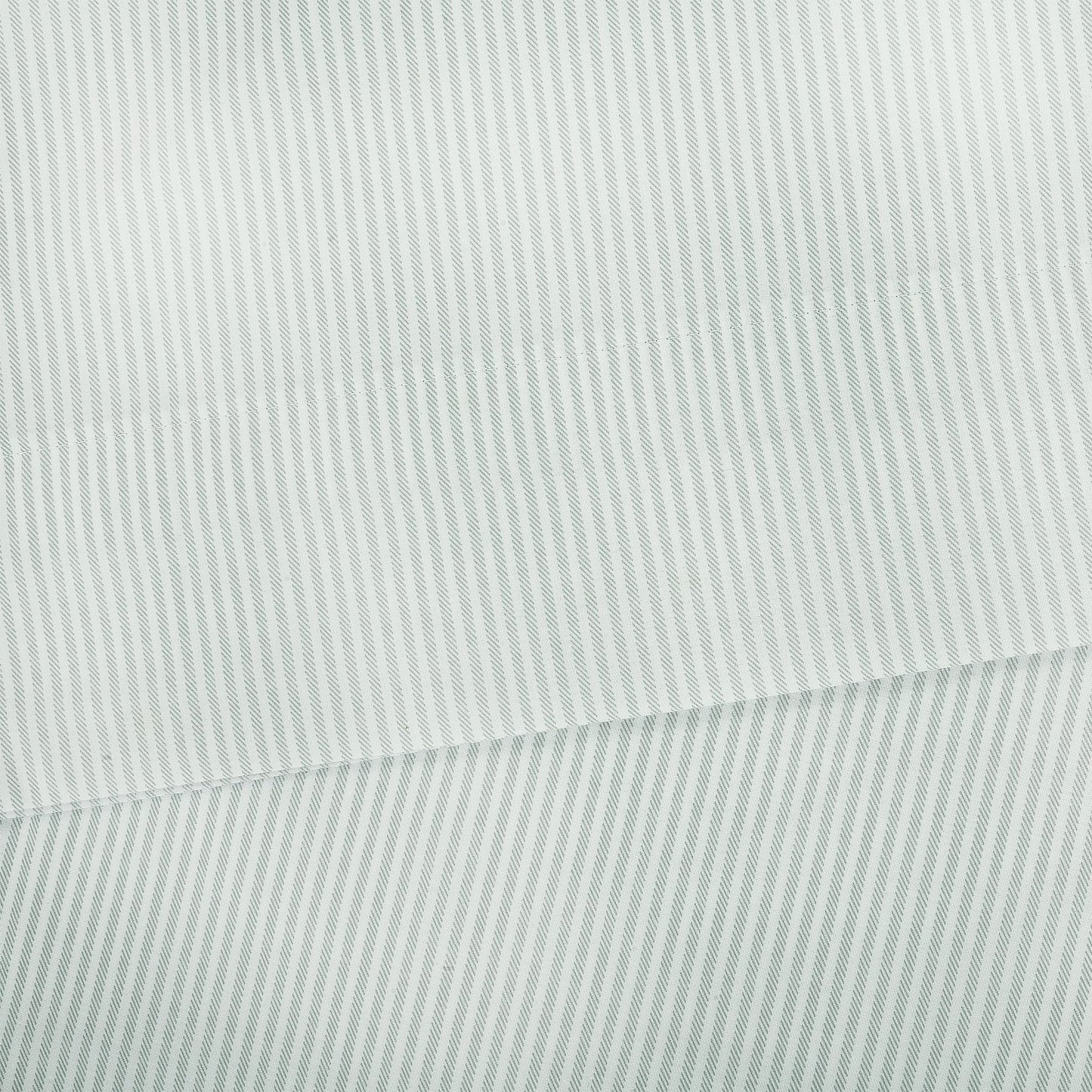 Cooling Sateen Easy Care 300 Thread Count Cotton Rich Percale Sheet Set, King, Grey Stripes - Cooling Hotel Quality Bedding Sheets and Pillowcases Detail