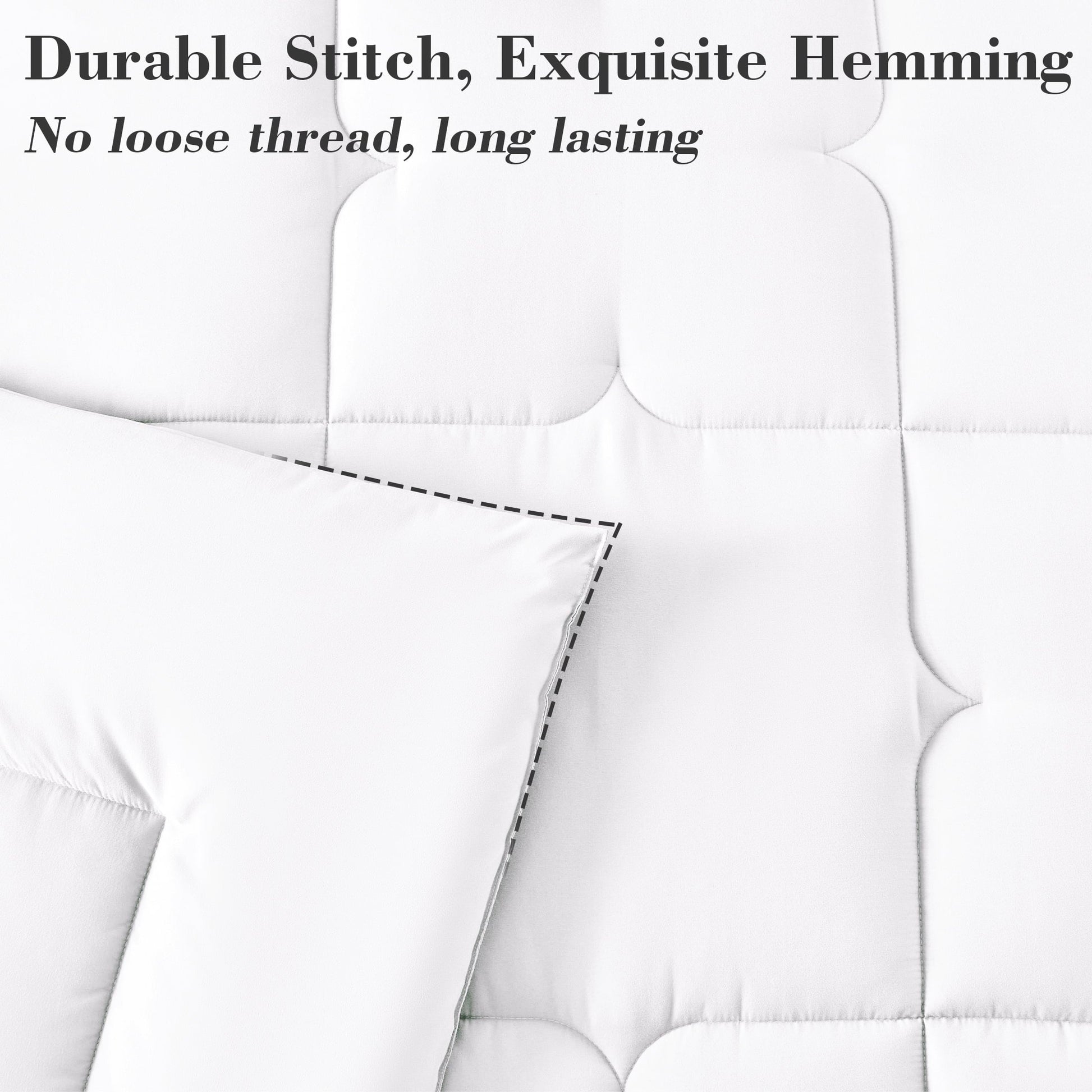 Hypoallergenic Cloud 3-Piece Queen Comforter Set - All-Season Down Alternative Bedding Bundle with 2 Pillow Shams, Premium Soft Bedding Se... - Cloud-Like Soft Lightweight Bed Comforter Detail